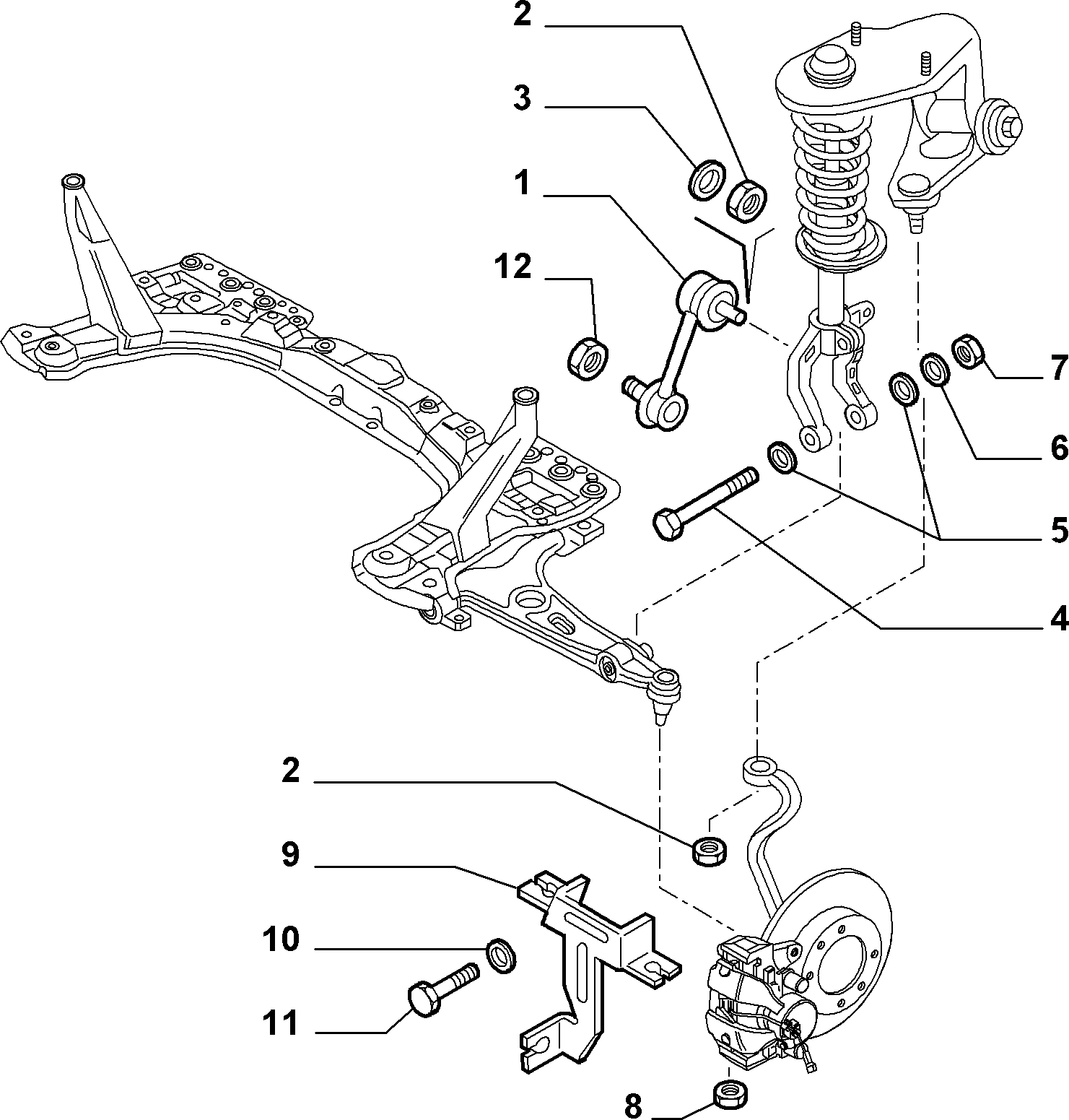 Lancia 46843389 - Stiepnis / Atsaite, Stabilizators ps1.lv