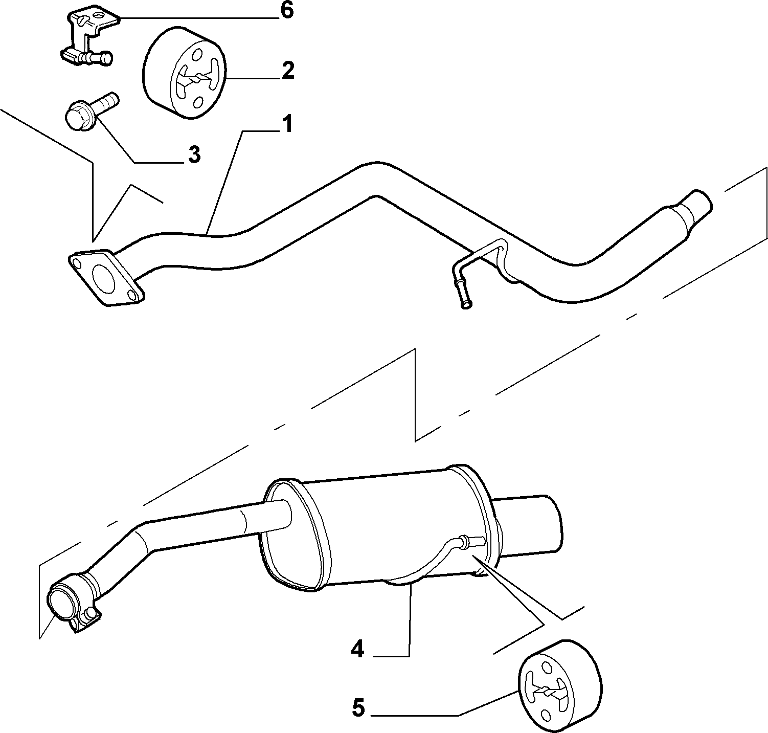 FIAT 60695841 - Kronšteins, Trokšņa slāpētājs ps1.lv