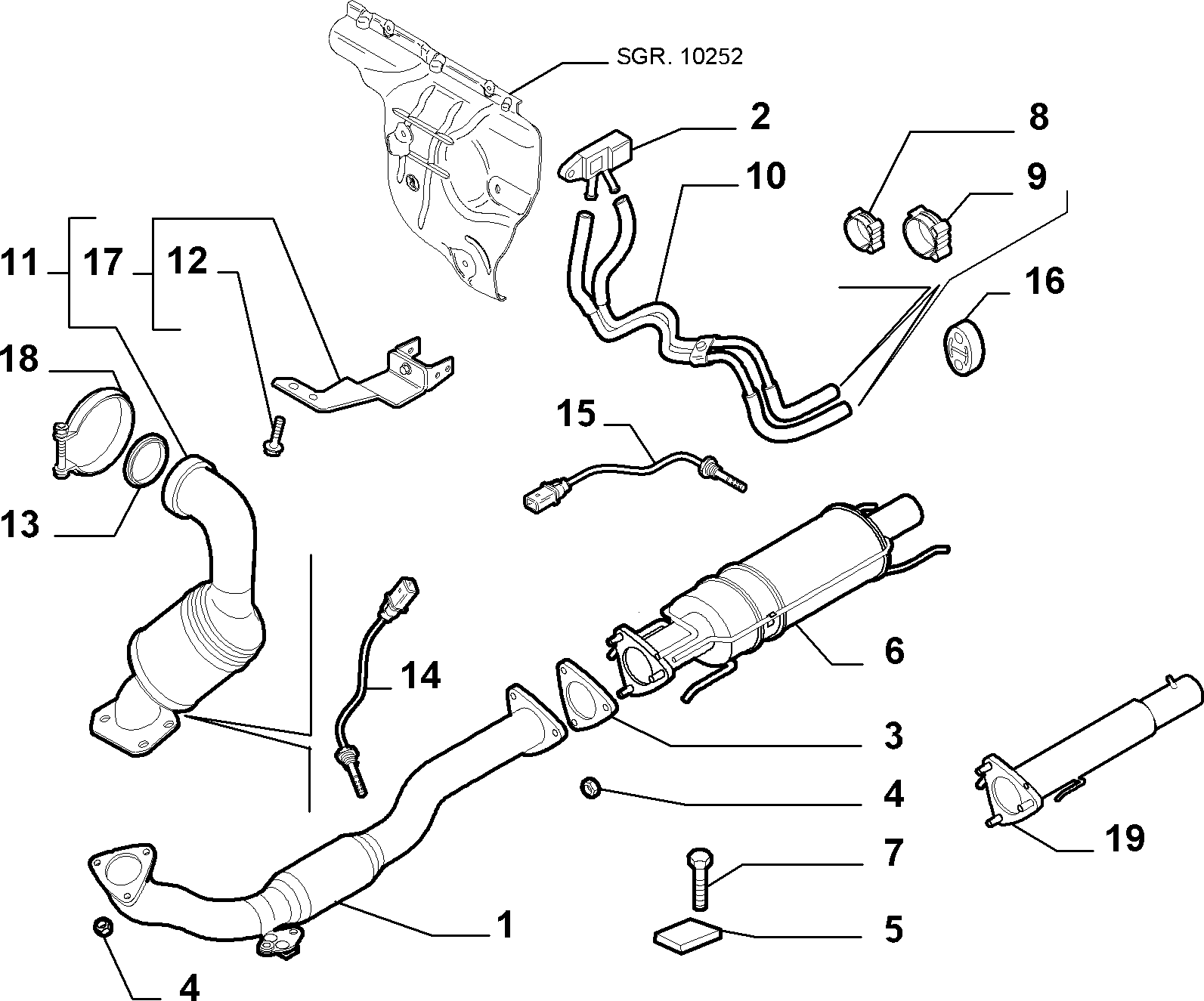 FIAT 55187584 - Blīvgredzens, Izplūdes caurule ps1.lv