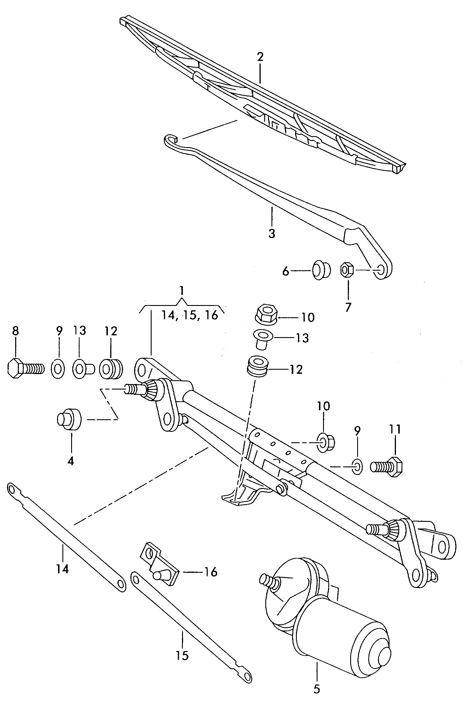 VW 431955427 - Stikla tīrītāja slotiņa ps1.lv