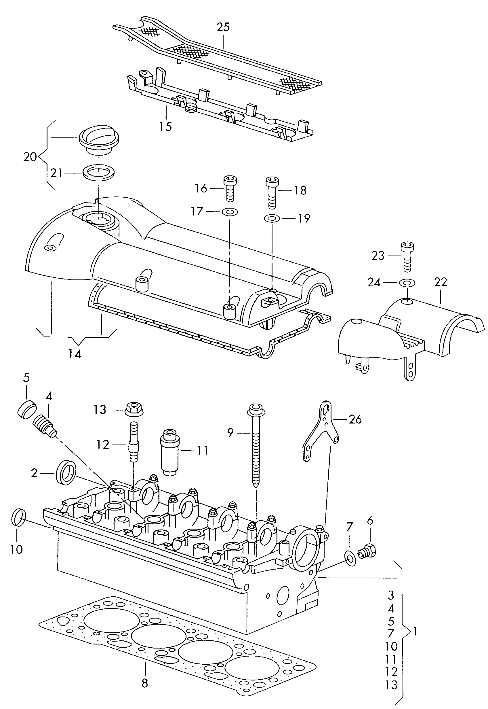 VAG 036103383K - Blīve, Motora bloka galva ps1.lv