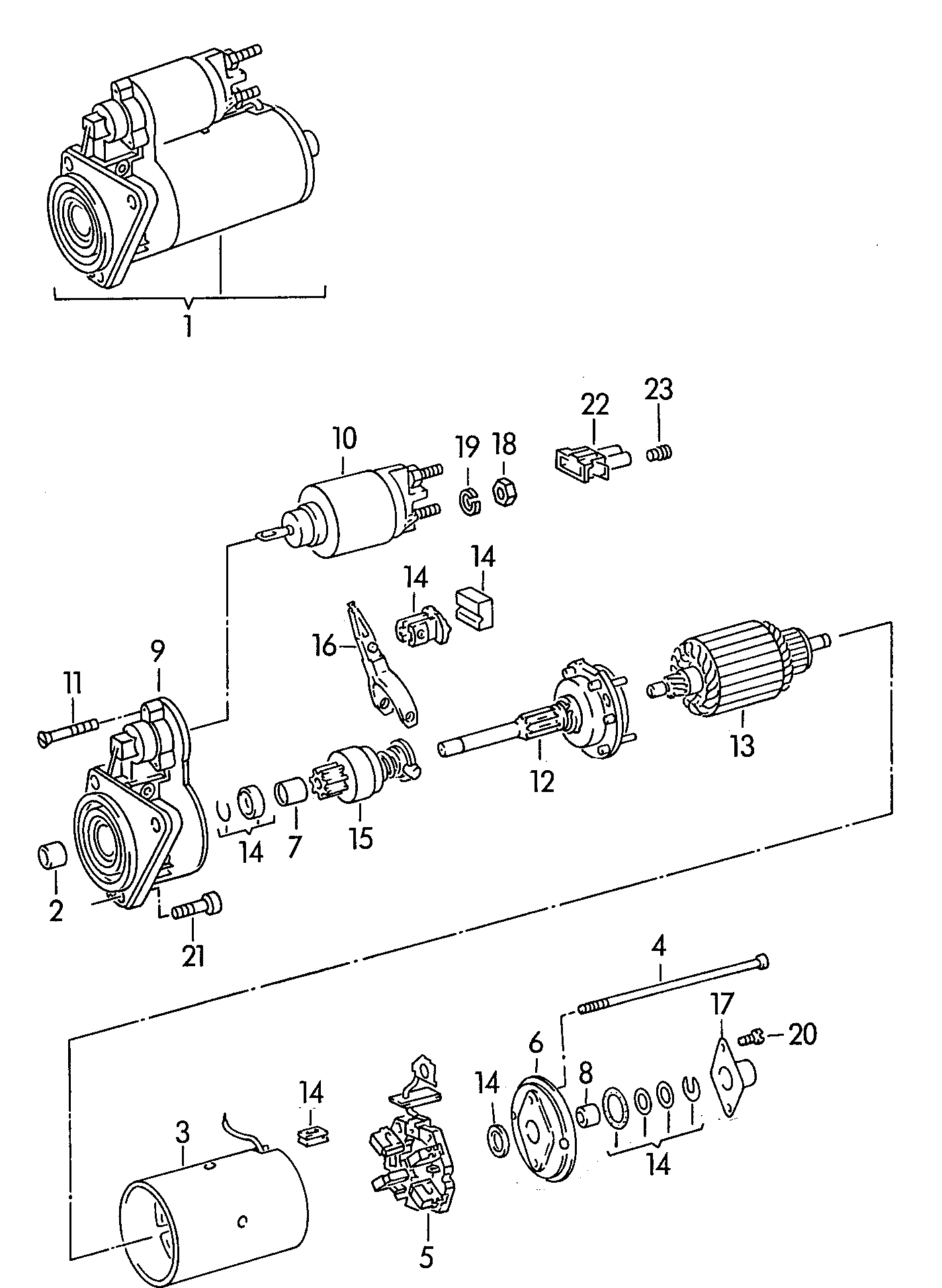 Skoda 036 911 023 S - Starteris ps1.lv