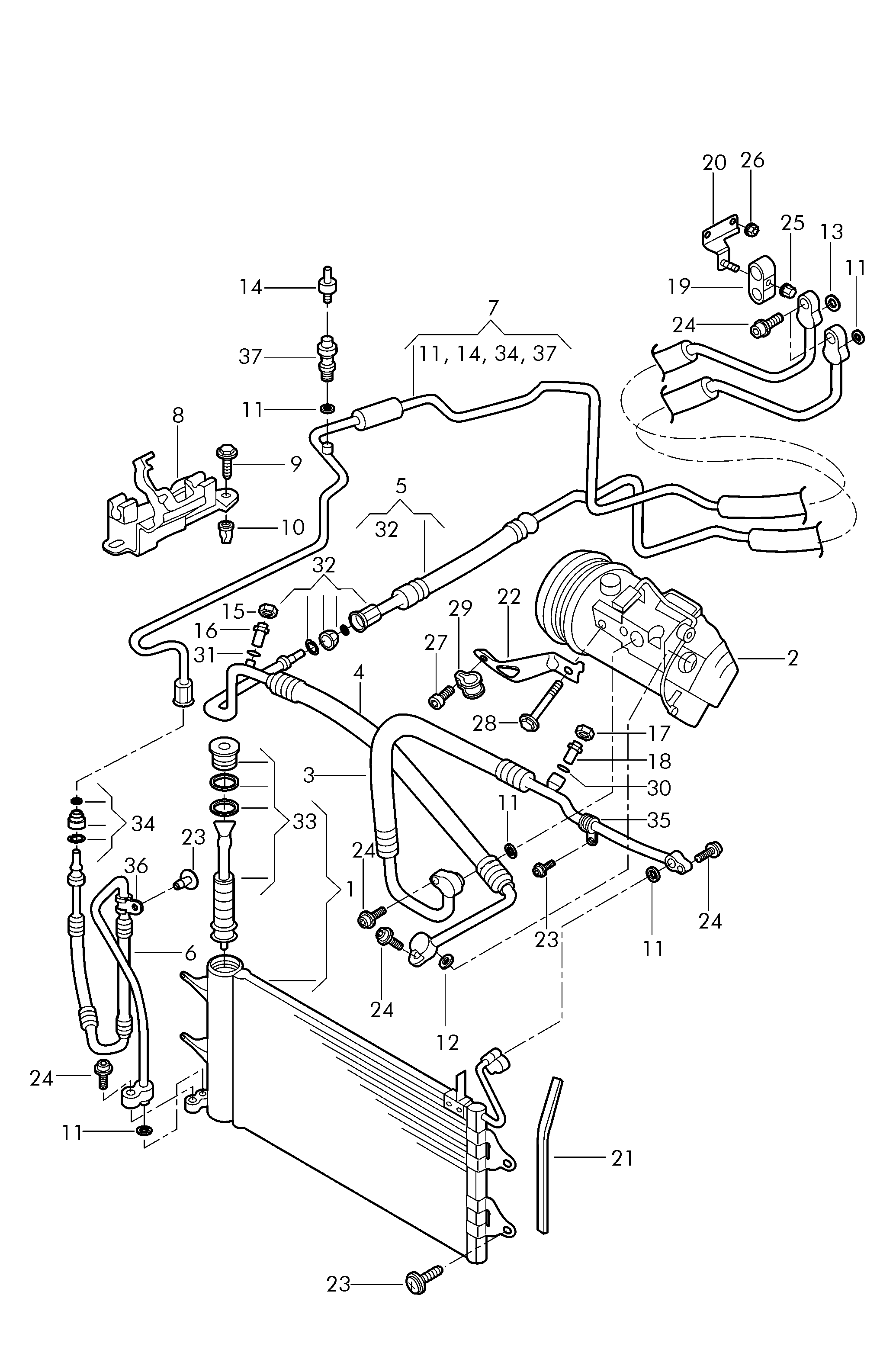 Skoda 6R0 820 411 D - Kondensators, Gaisa kond. sistēma ps1.lv