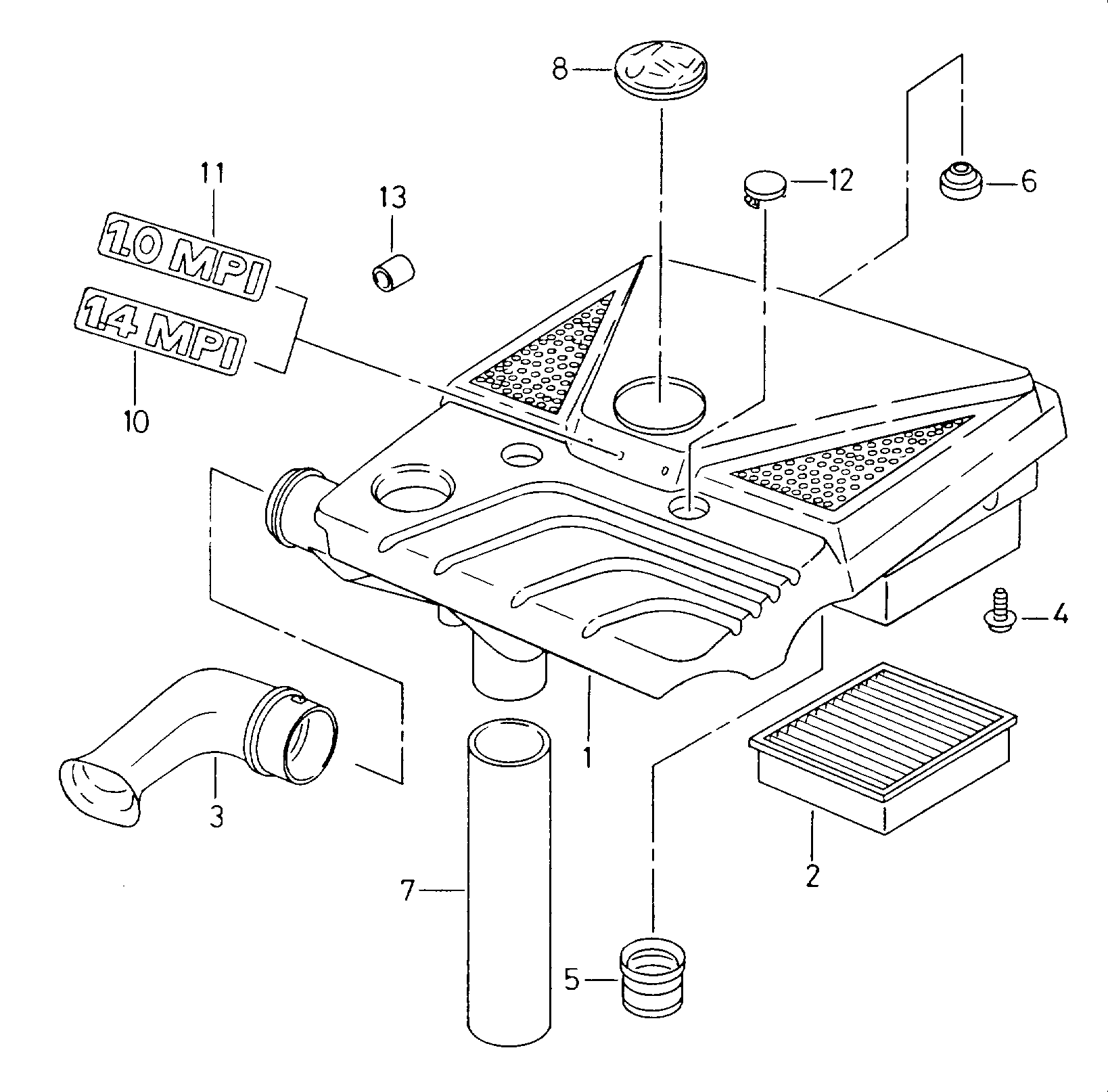 VAG 030 198 620 - Gaisa filtrs ps1.lv