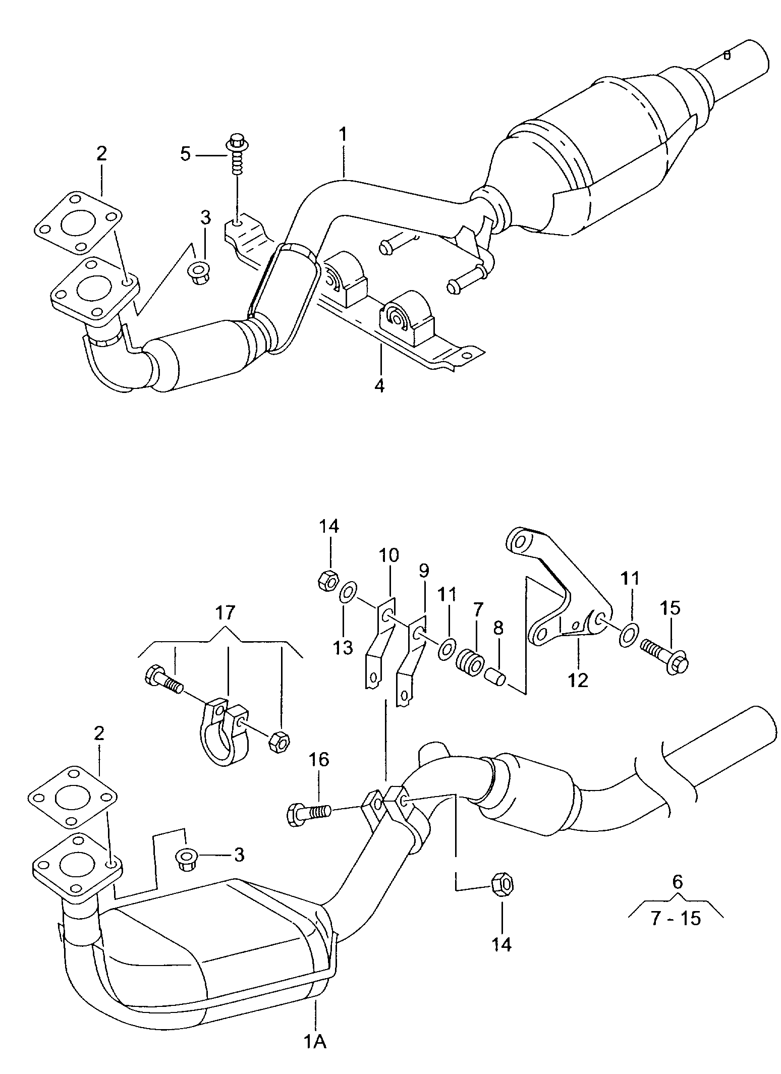 Porsche 191 253 139H - Savienojošie elementi, Izplūdes gāzu sistēma ps1.lv