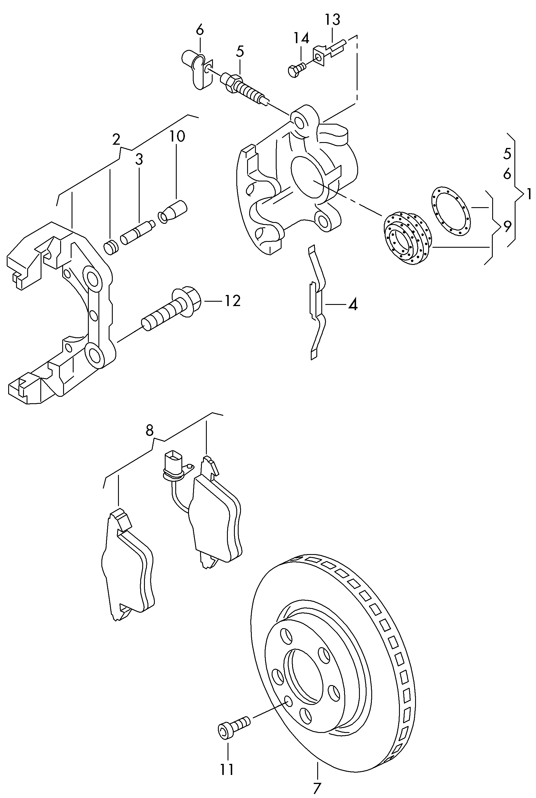 Seat 7M3615269A - Piederumu komplekts, Disku bremžu uzlikas ps1.lv