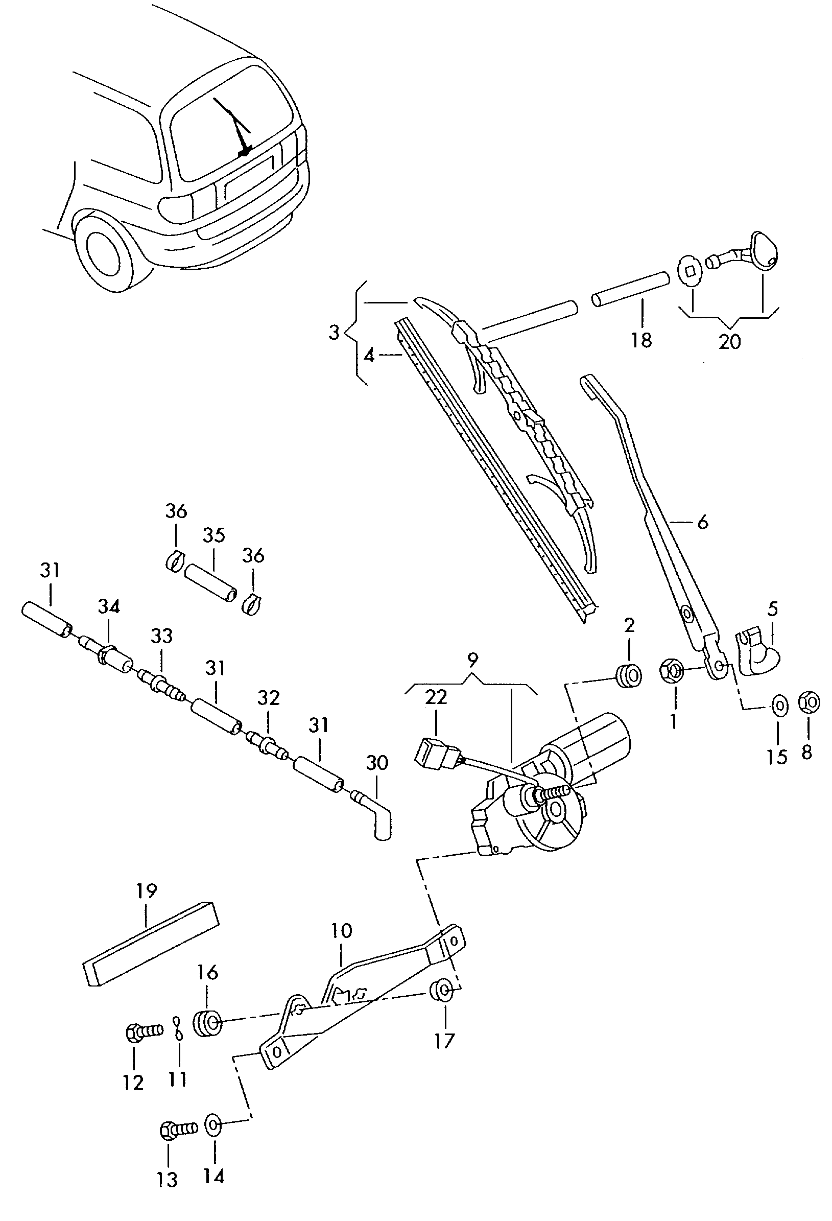 Seat 1J0955429A - Stikla tīrītāja slotiņa ps1.lv