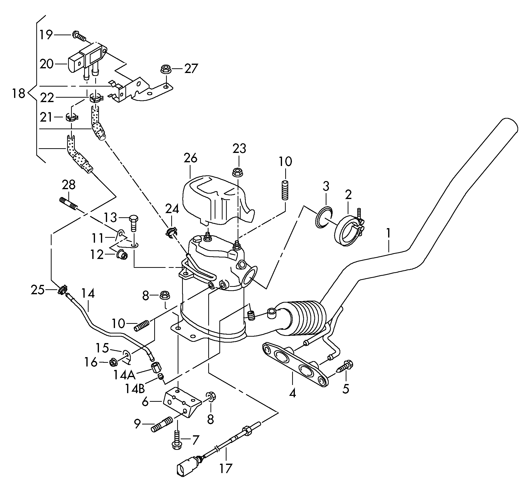 VAG 1K0254705HX - Nosēdumu / Daļiņu filtrs, Izplūdes gāzu sistēma ps1.lv