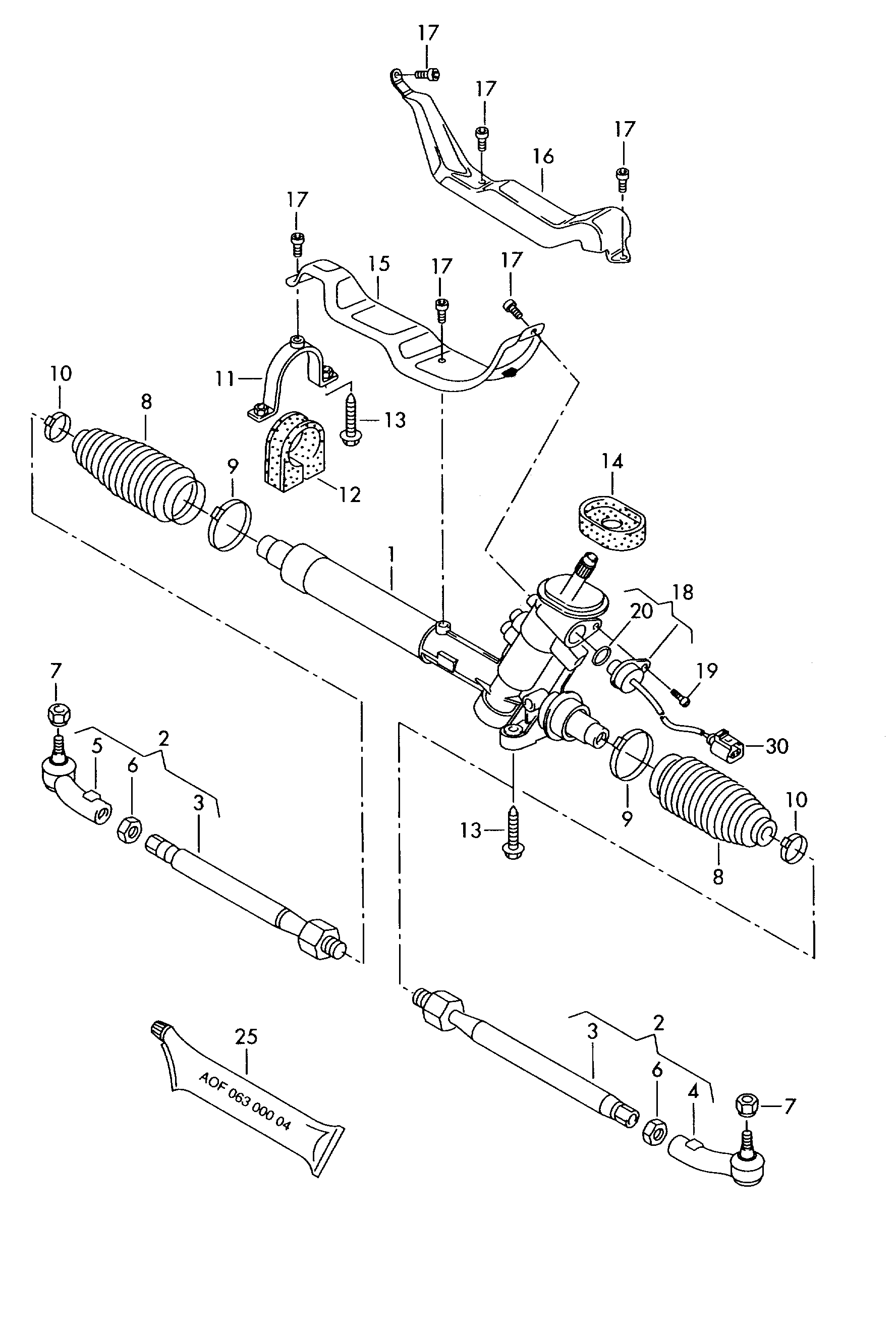 Porsche 6Q0423803G - Aksiālais šarnīrs, Stūres šķērsstiepnis ps1.lv