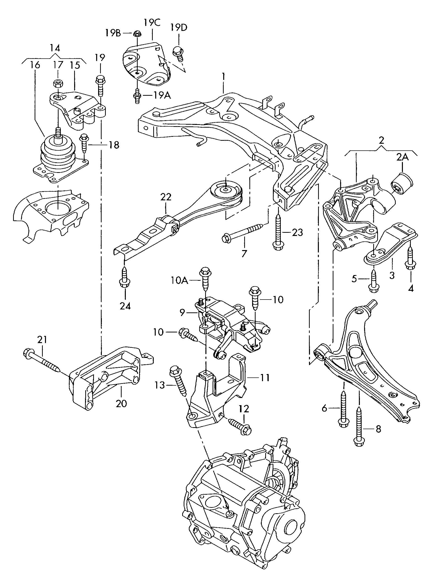 AUDI 6Q0 407 183 A - Piekare, Šķērssvira ps1.lv