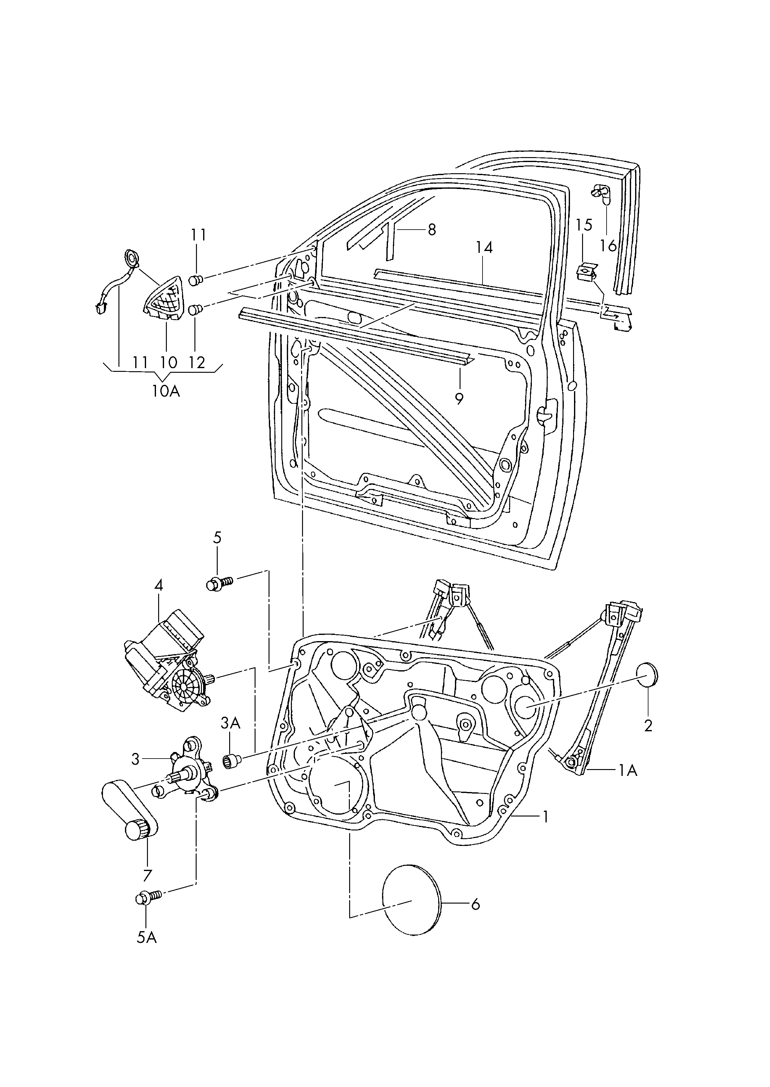 VAG 6L4 837 461 - Stikla pacelšanas mehānisms ps1.lv