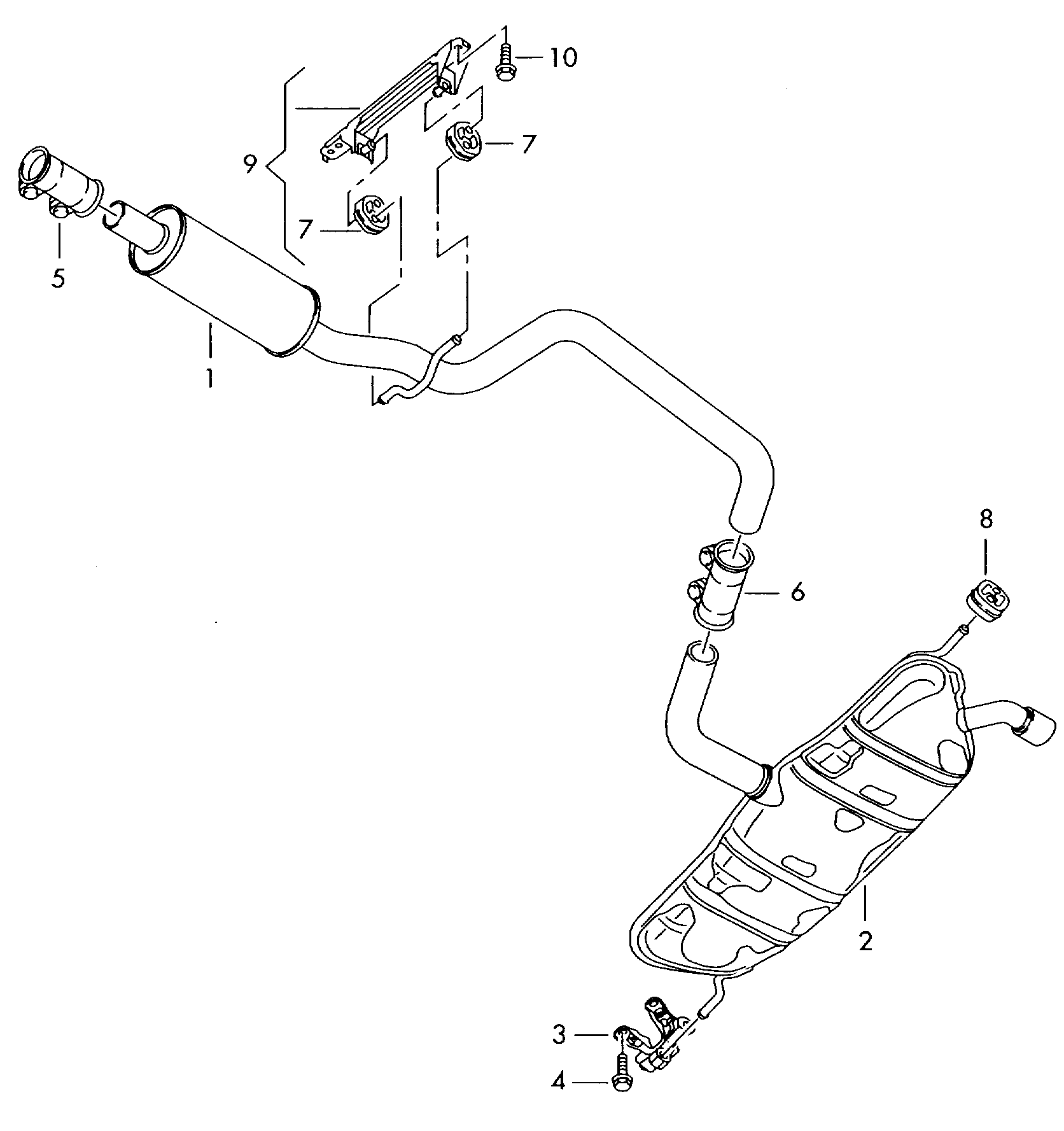 VW 1K0253141A - Savienojošie elementi, Izplūdes gāzu sistēma ps1.lv