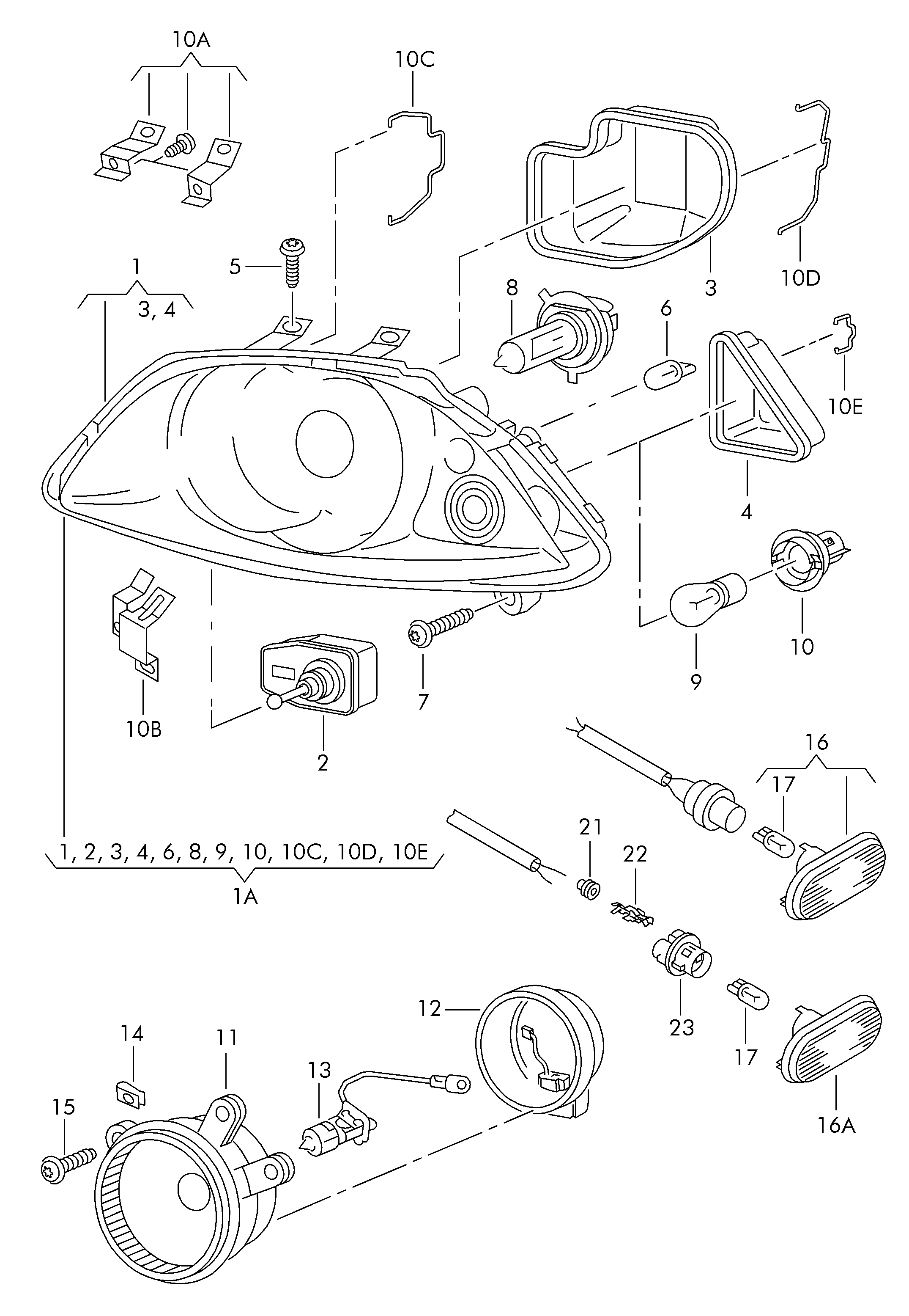 VW 1J0 941 295 B - Regulators, Lukturu augstuma regulēšana ps1.lv