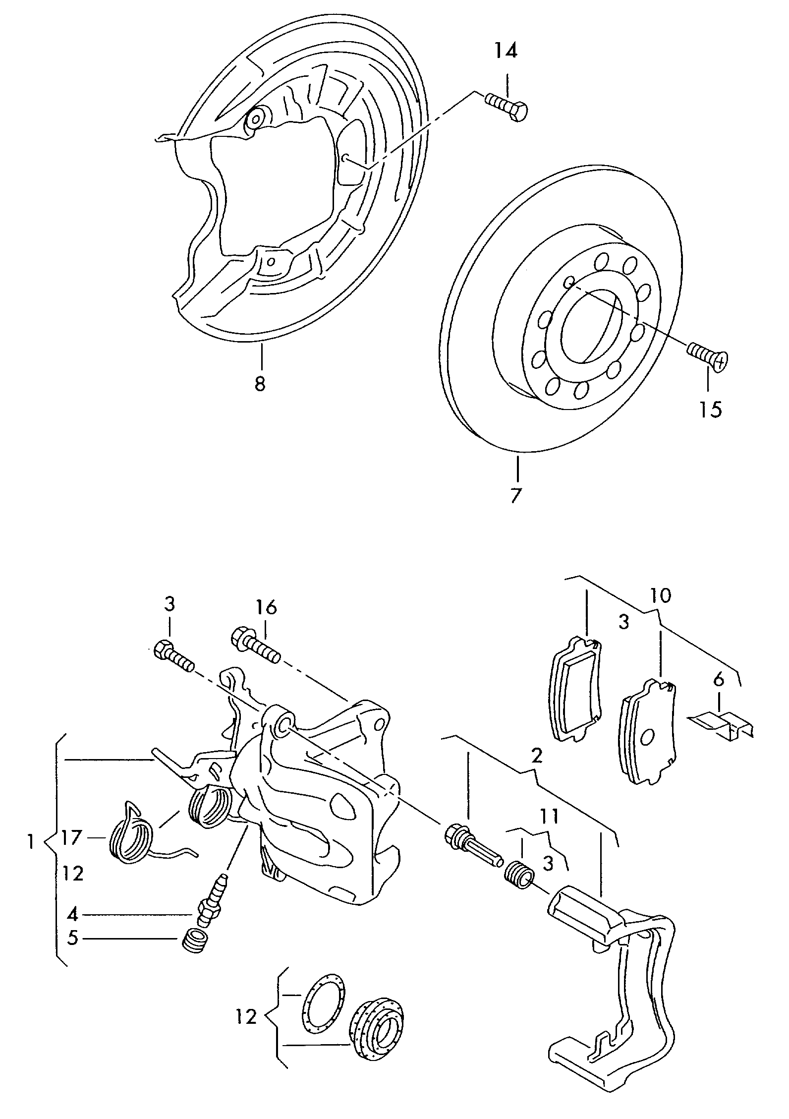 AUDI 1K0 615 601 K - Bremžu diski ps1.lv