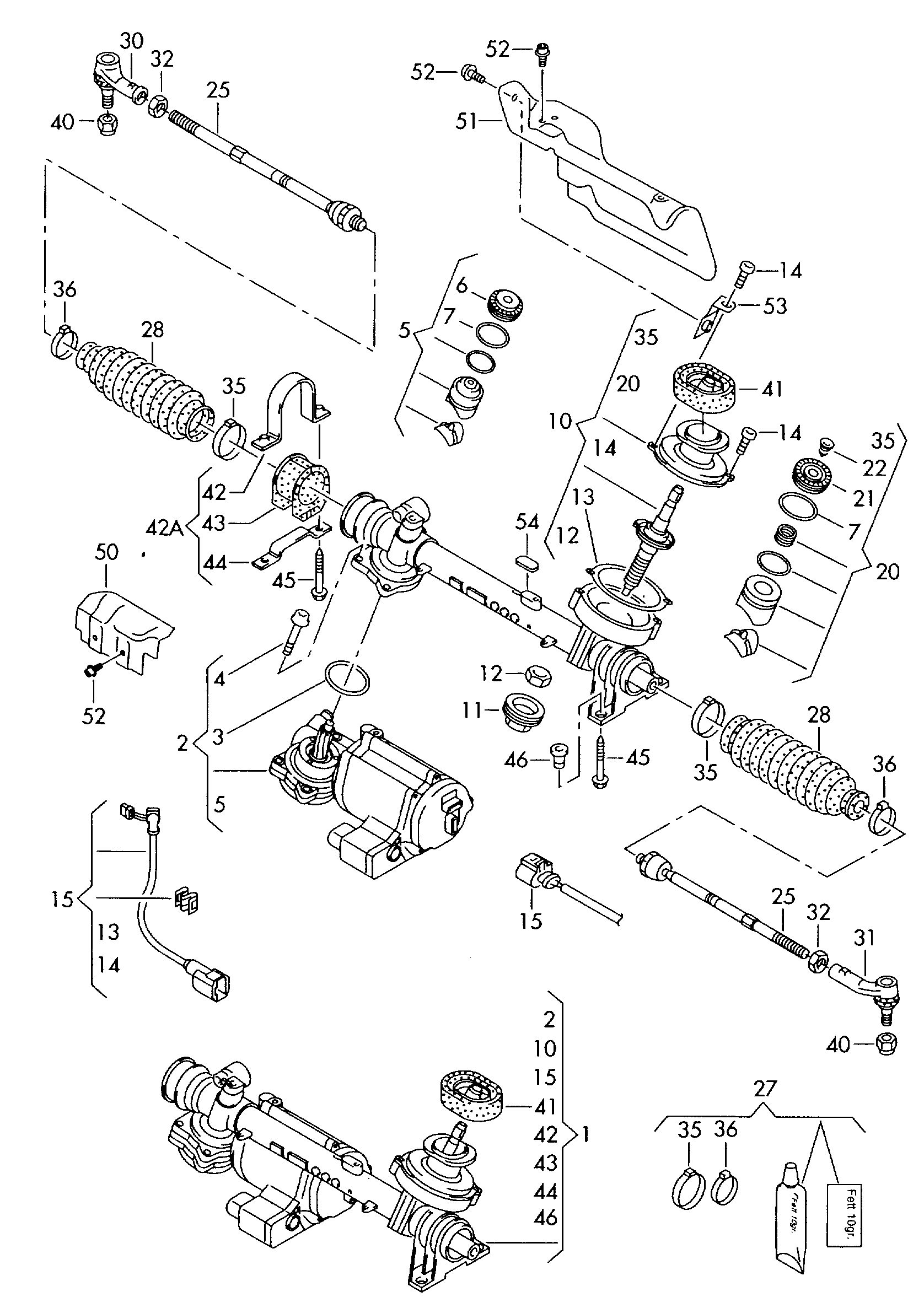 VW (FAW) 1K0 423 812 E - Stūres šķērsstiepņa uzgalis ps1.lv