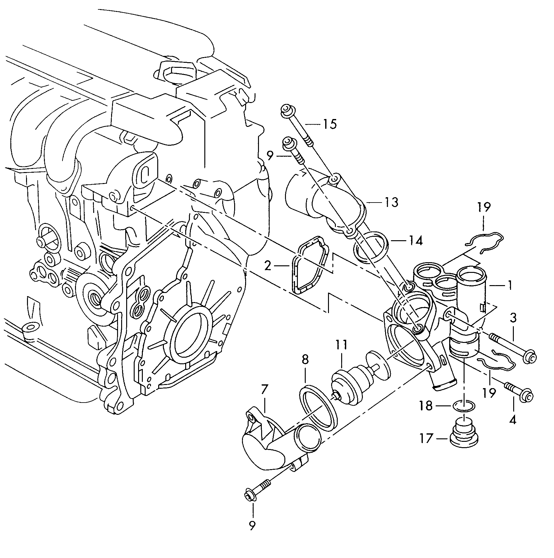 VAG 075 121 113 D - Termostats, Dzesēšanas šķidrums ps1.lv