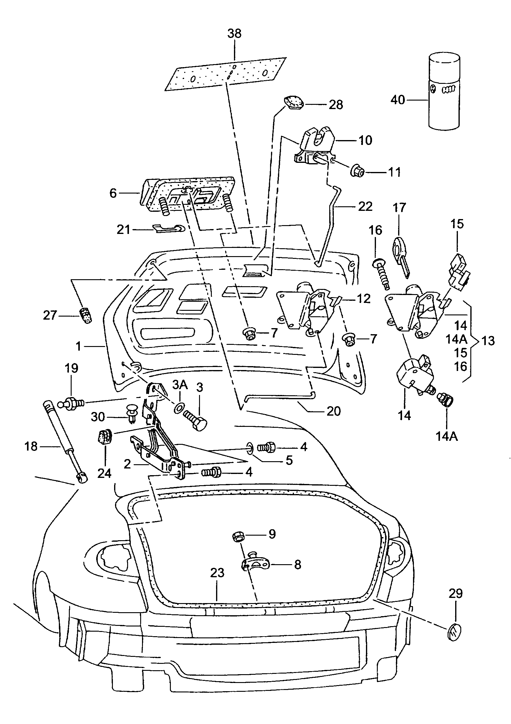 Skoda 1M5827550B - Gāzes atspere, Bagāžas / Kravas nodalījuma vāks ps1.lv