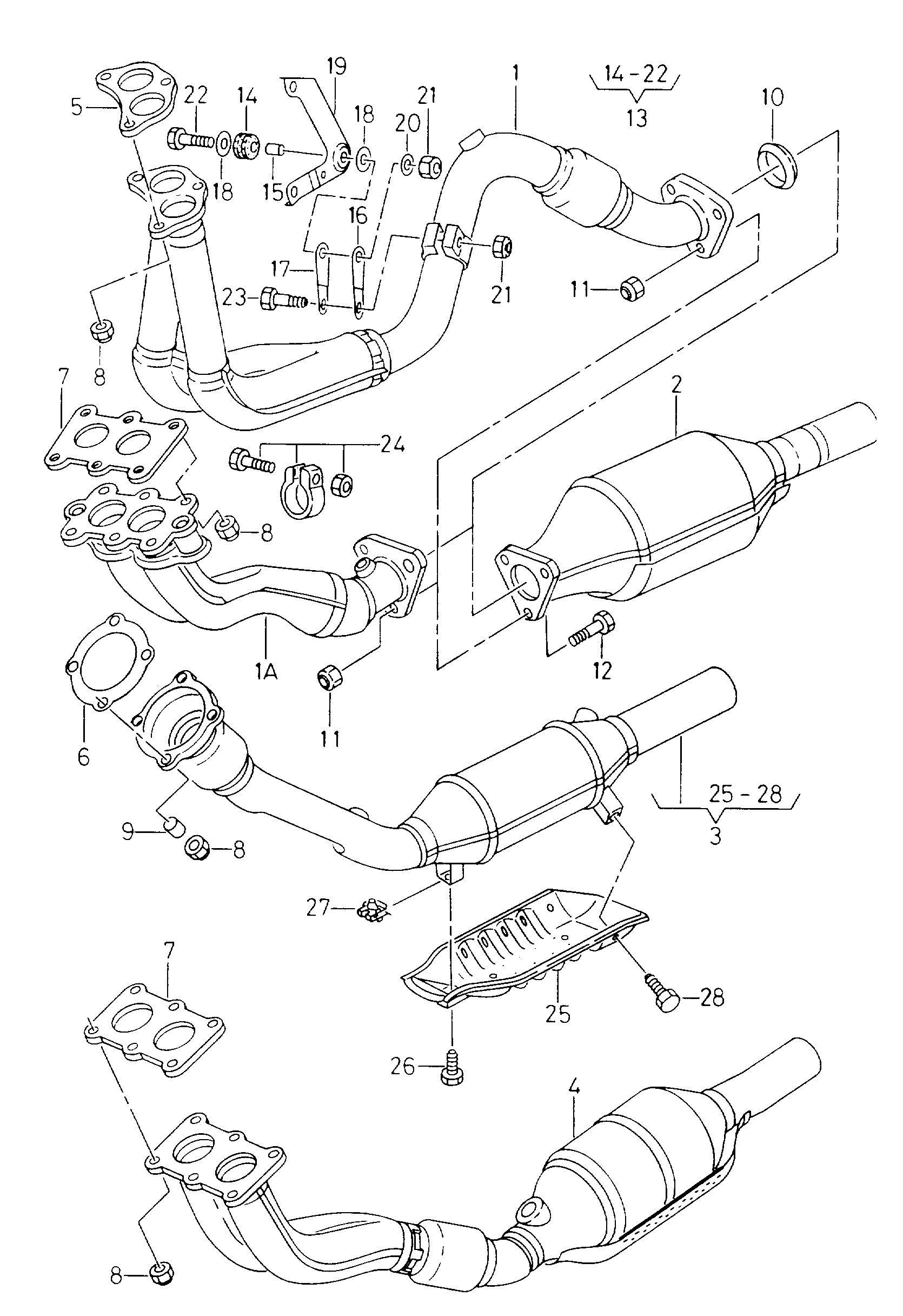 VAG 1J0 253 115 D - Blīve, Izplūdes caurule ps1.lv