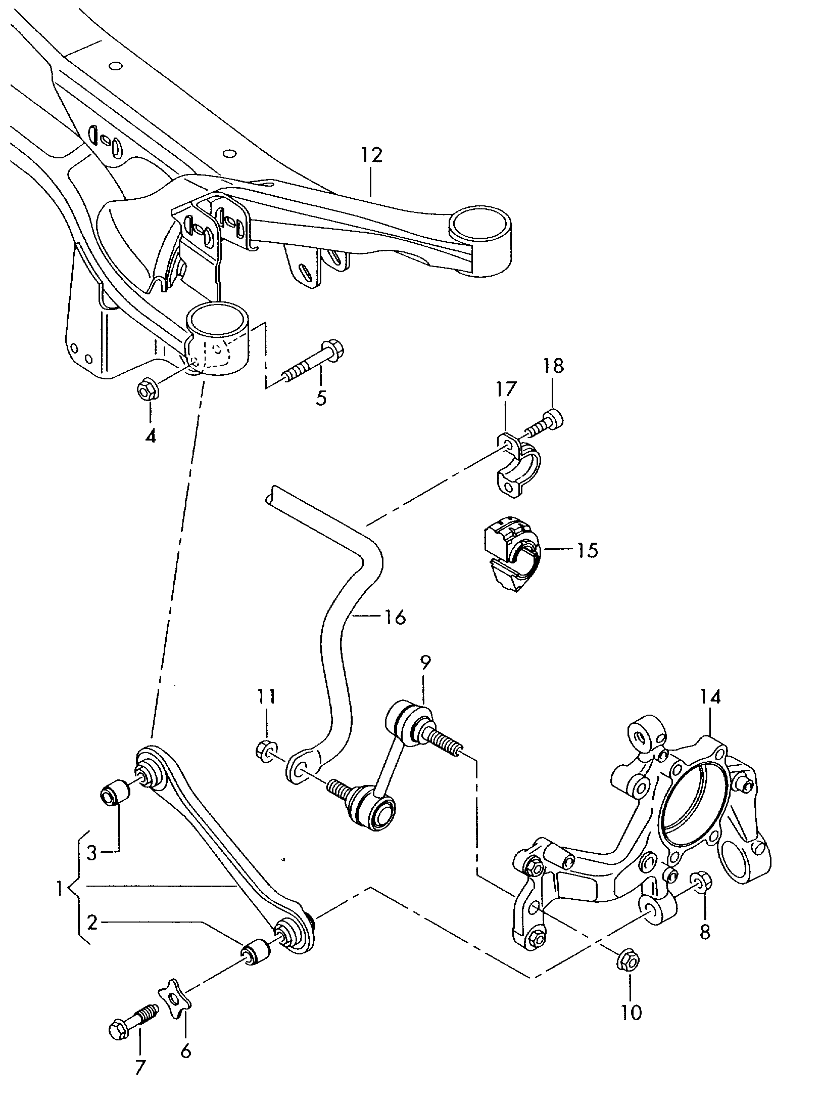 VW (SVW) 1K0 501 529 F - Neatkarīgās balstiekārtas svira, Riteņa piekare ps1.lv