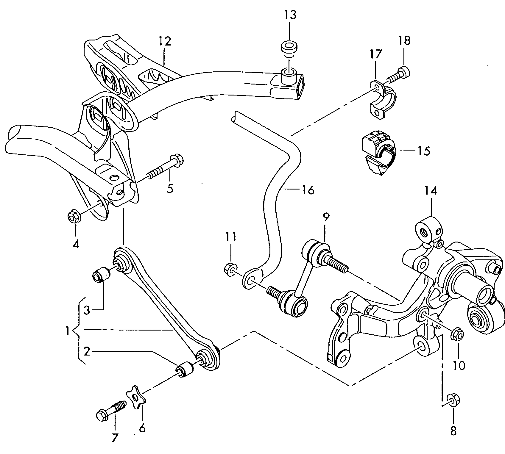 AUDI 1K0 505 465 J - Stiepnis / Atsaite, Stabilizators ps1.lv