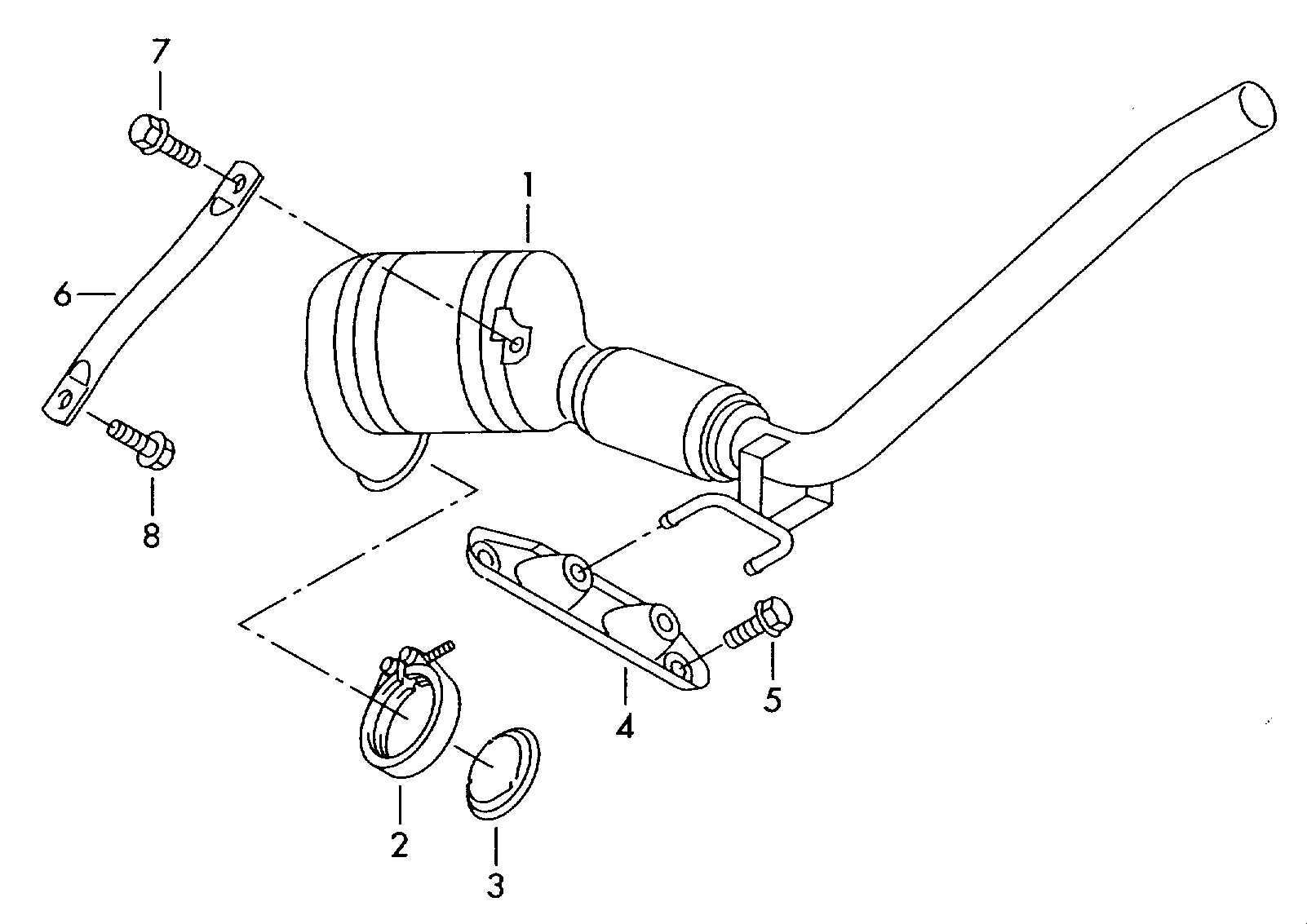 VW N 102 090 09 - Uzgrieznis, Izplūdes kolektors ps1.lv