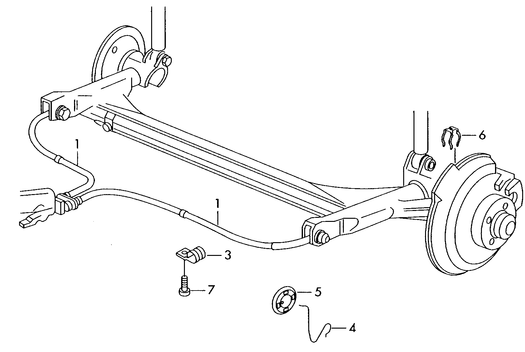 AUDI 1K0 609 721 Q - Trose, Stāvbremžu sistēma ps1.lv