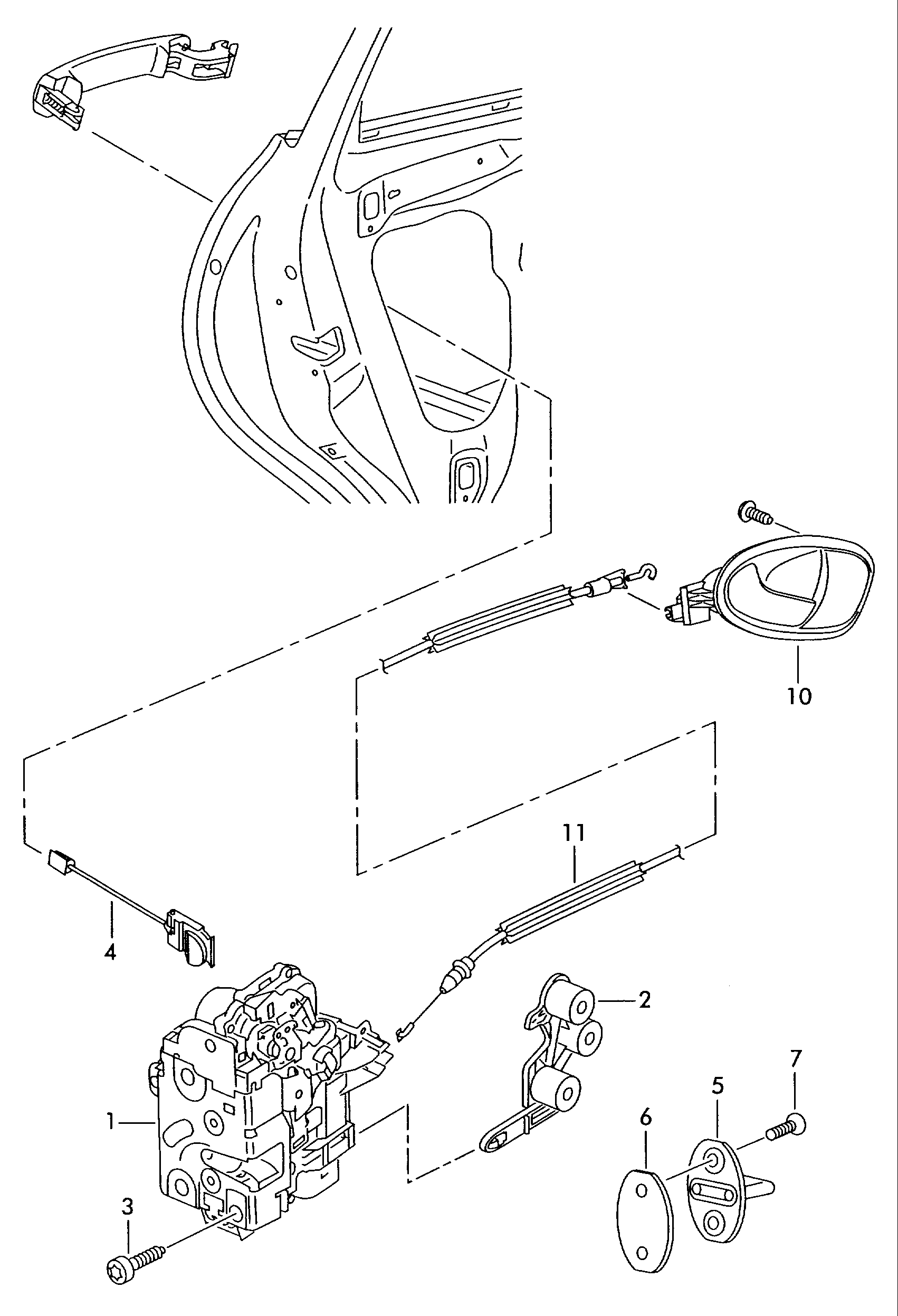 Skoda 7L0839015D - Durvju slēdzene ps1.lv