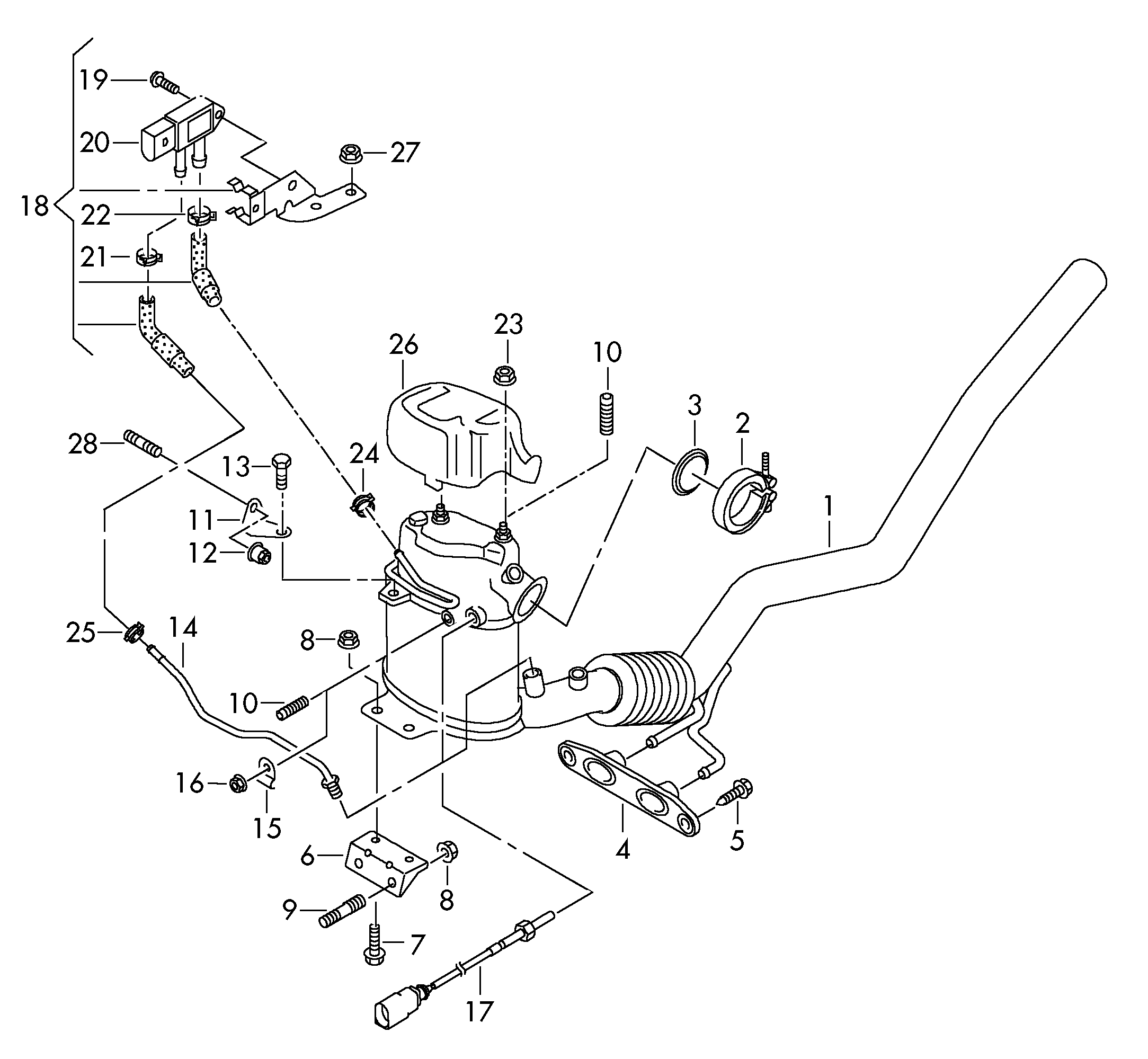 AUDI (1K0.131.552 N) - Devējs, Izplūdes gāzu spiediens ps1.lv