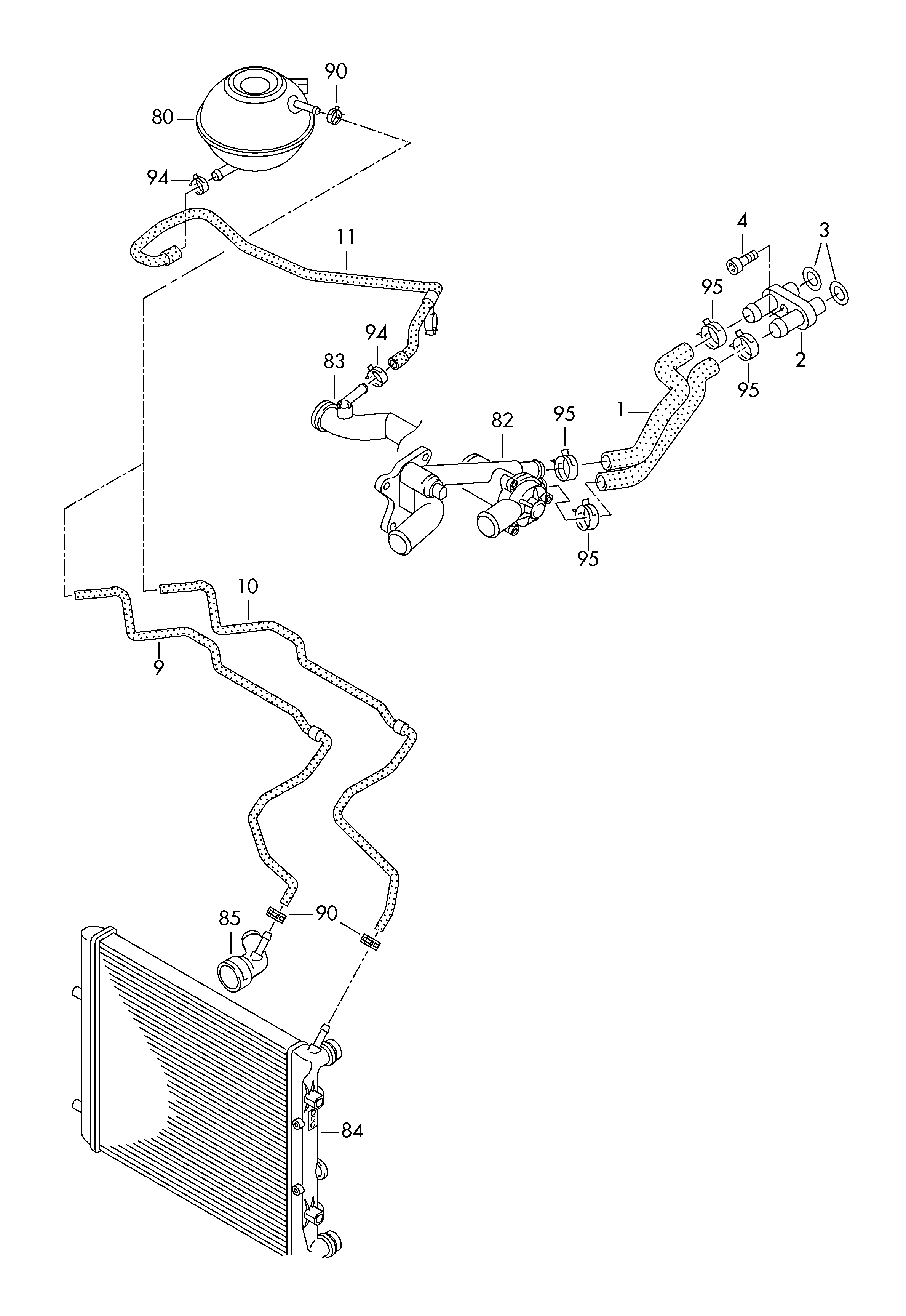 Seat 3B0 121 321 - Vāciņš, Dzesēšanas šķidruma rezervuārs ps1.lv