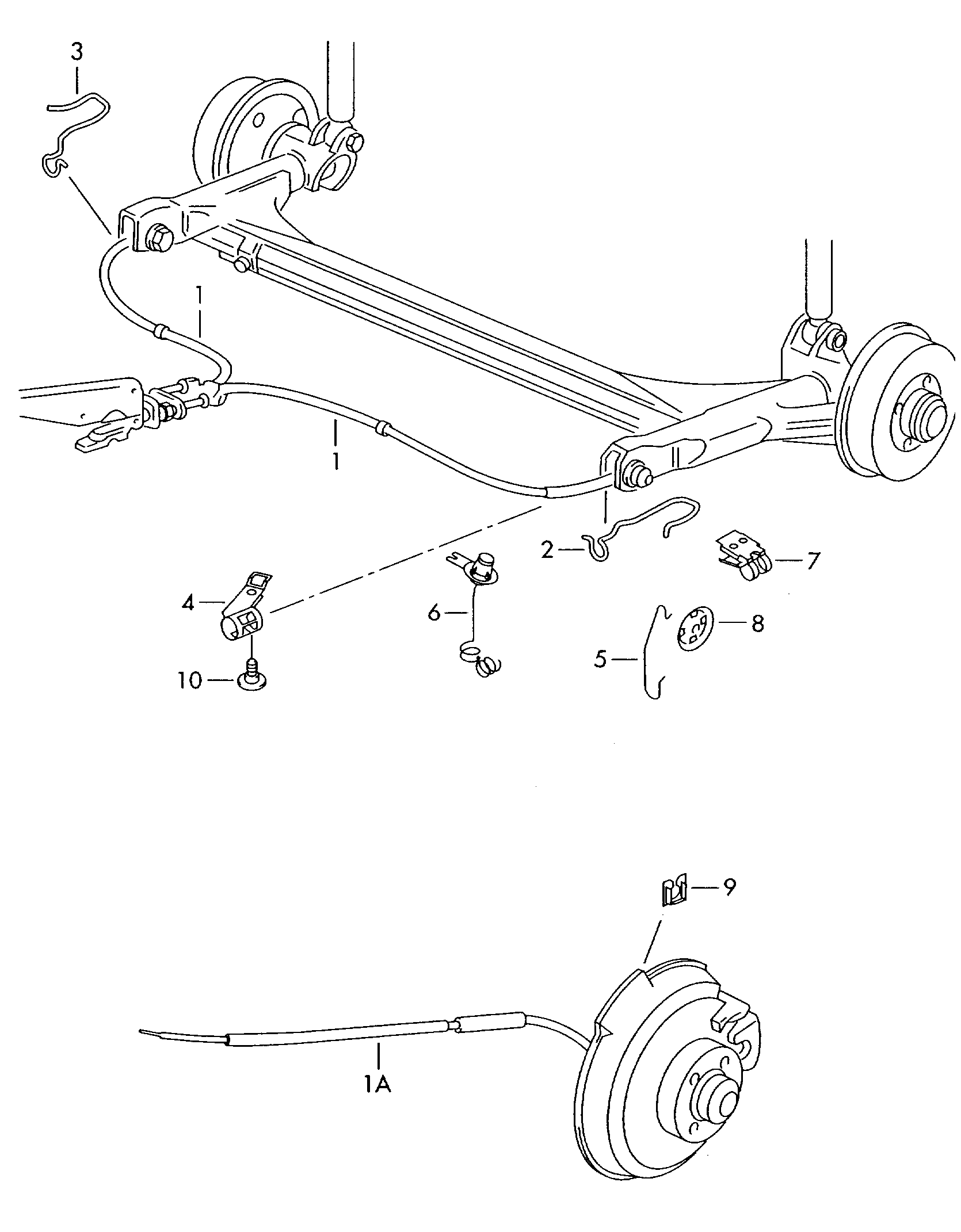 Skoda 6Q0609721N - Trose, Stāvbremžu sistēma ps1.lv