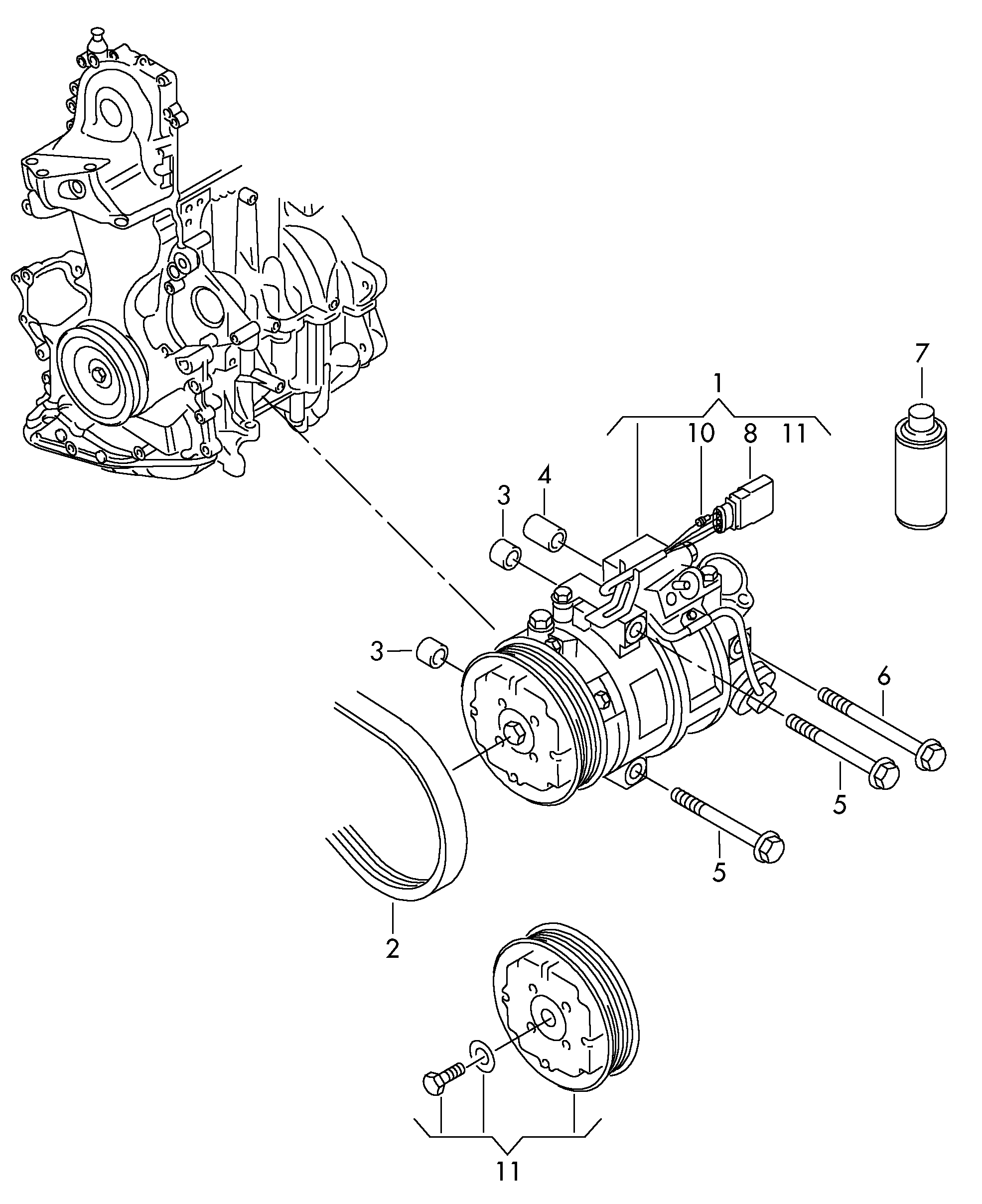 AUDI 6Q0 820 808 G - Kompresors, Gaisa kond. sistēma ps1.lv