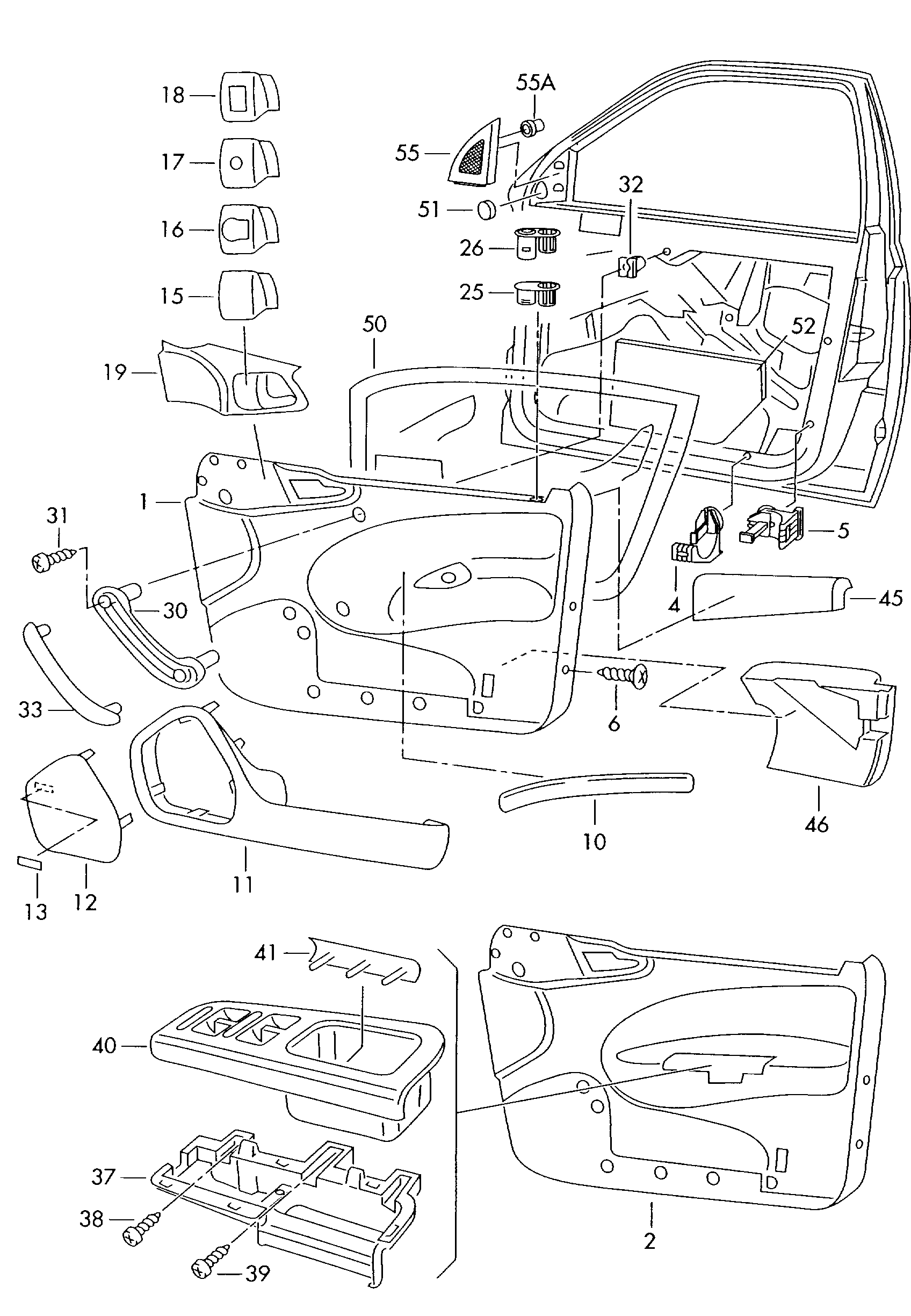 VW 3B1867171D - Pārklājums, Durvju rokturis ps1.lv