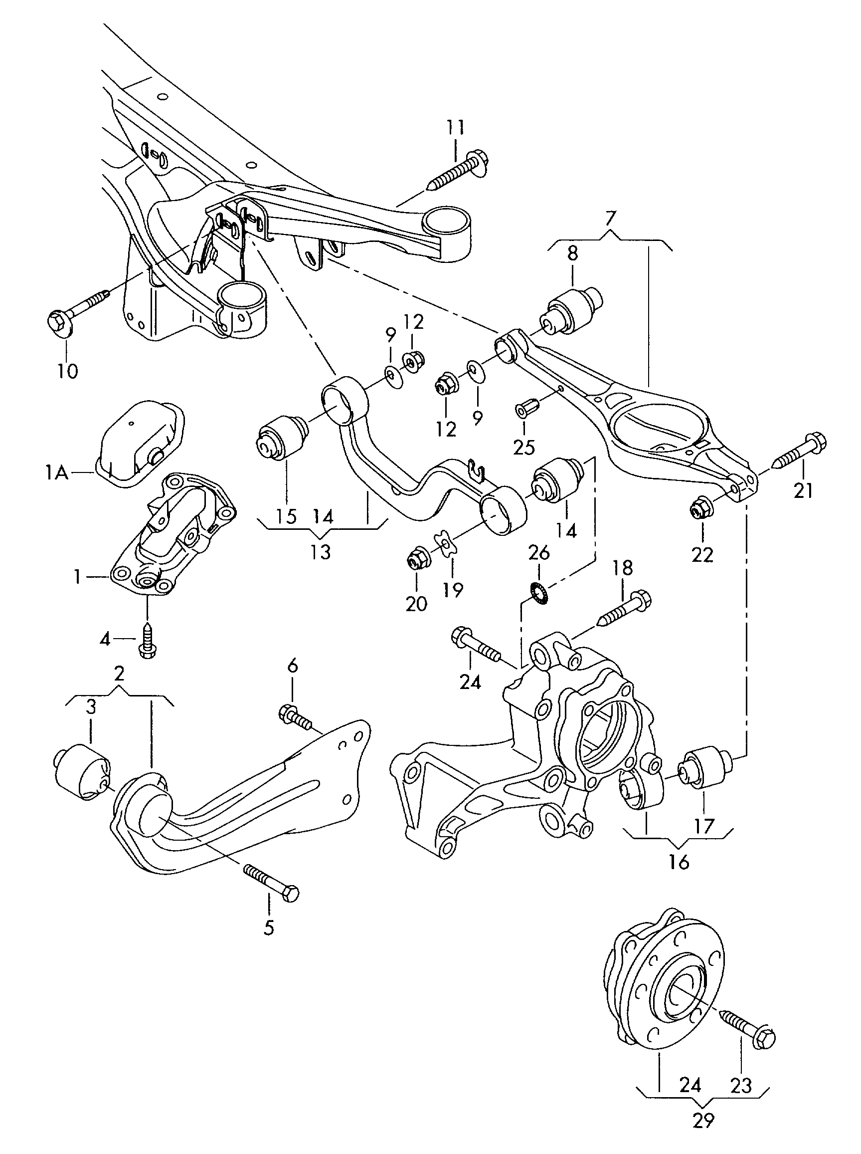 VAG 1K0 505 223K - Neatkarīgās balstiekārtas svira, Riteņa piekare ps1.lv