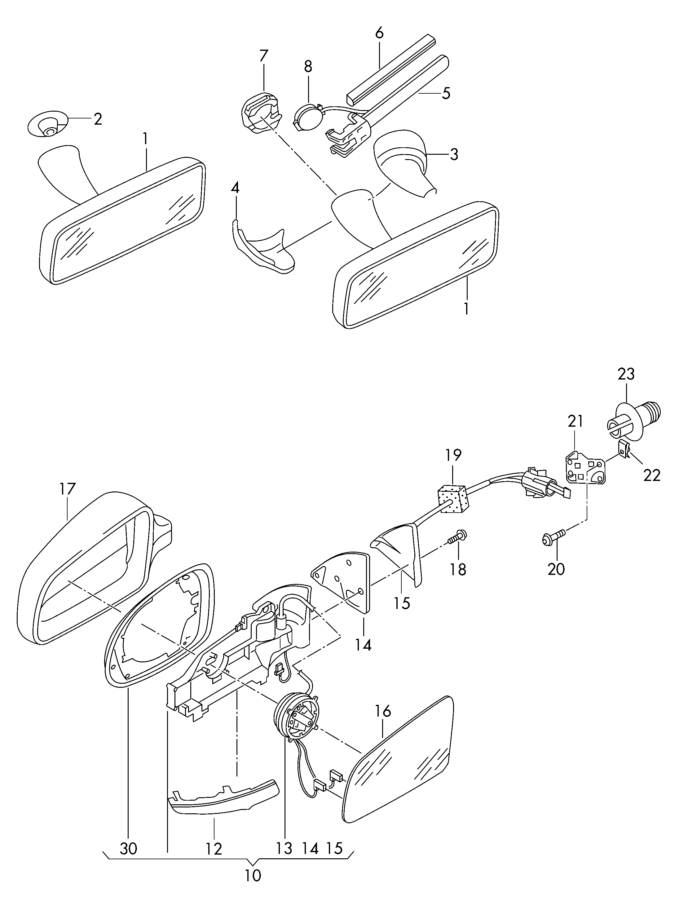 Skoda 5N0 857 537 - Korpuss, Ārējais atpakaļskata spogulis ps1.lv