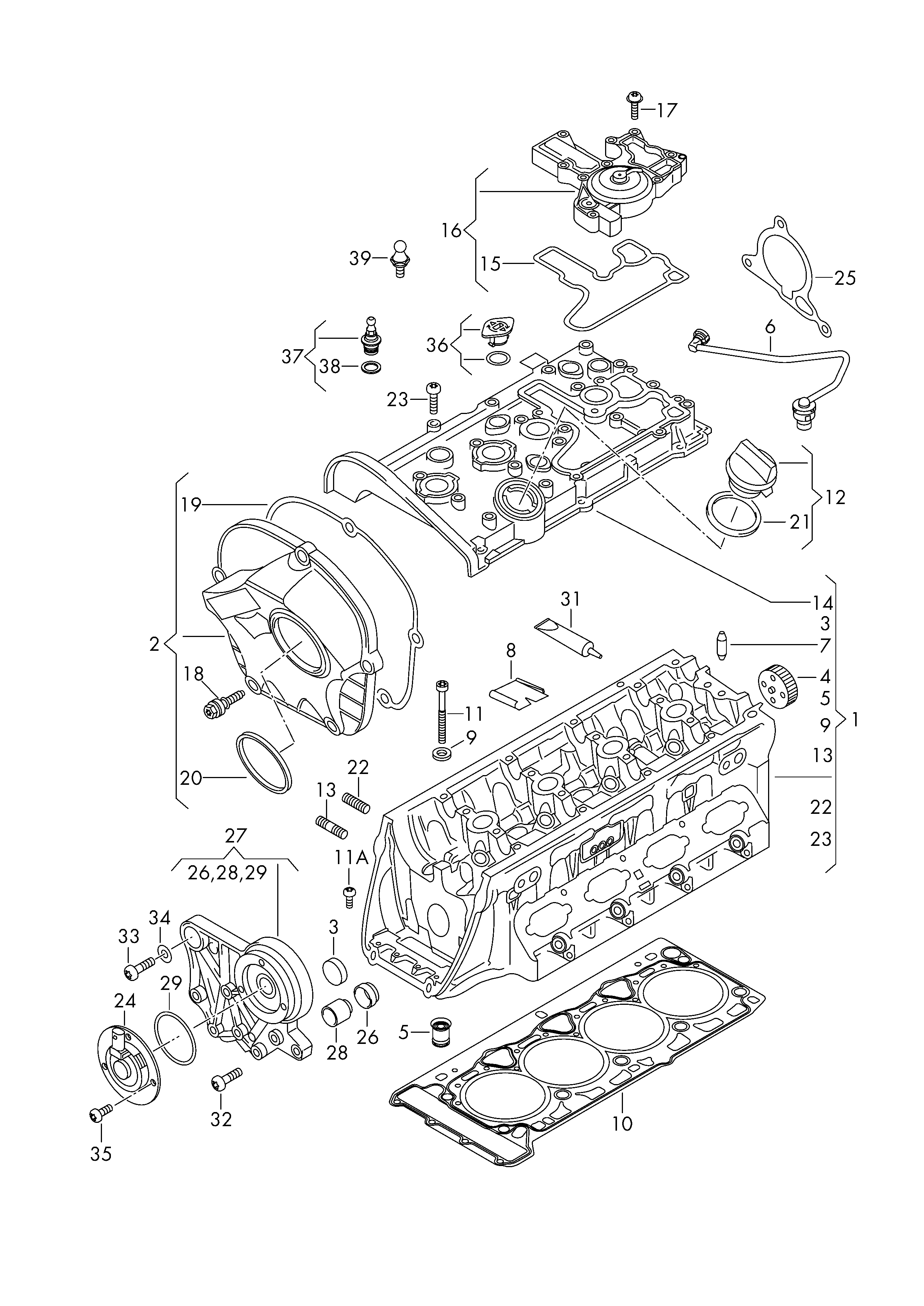 Skoda 06H 103 383 AF - Blīve, Motora bloka galva ps1.lv