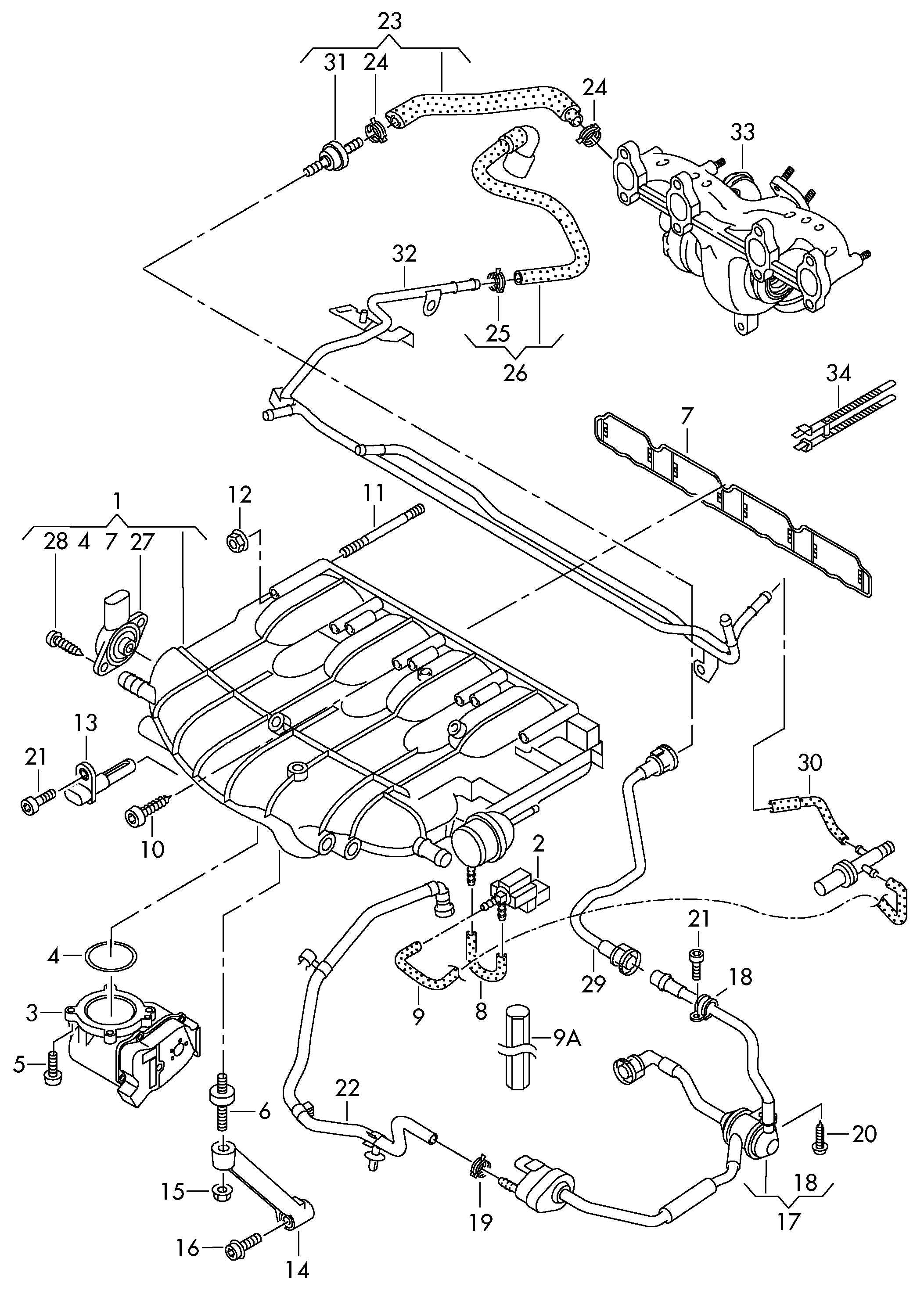 VAG 06F129717D - Blīve, Ieplūdes kolektors ps1.lv