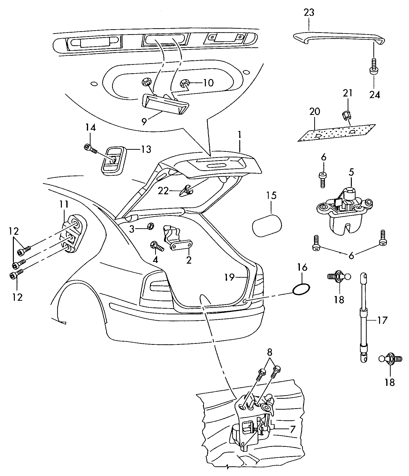 Skoda 1Z5 827 550 - Gāzes atspere, Bagāžas / Kravas nodalījuma vāks ps1.lv