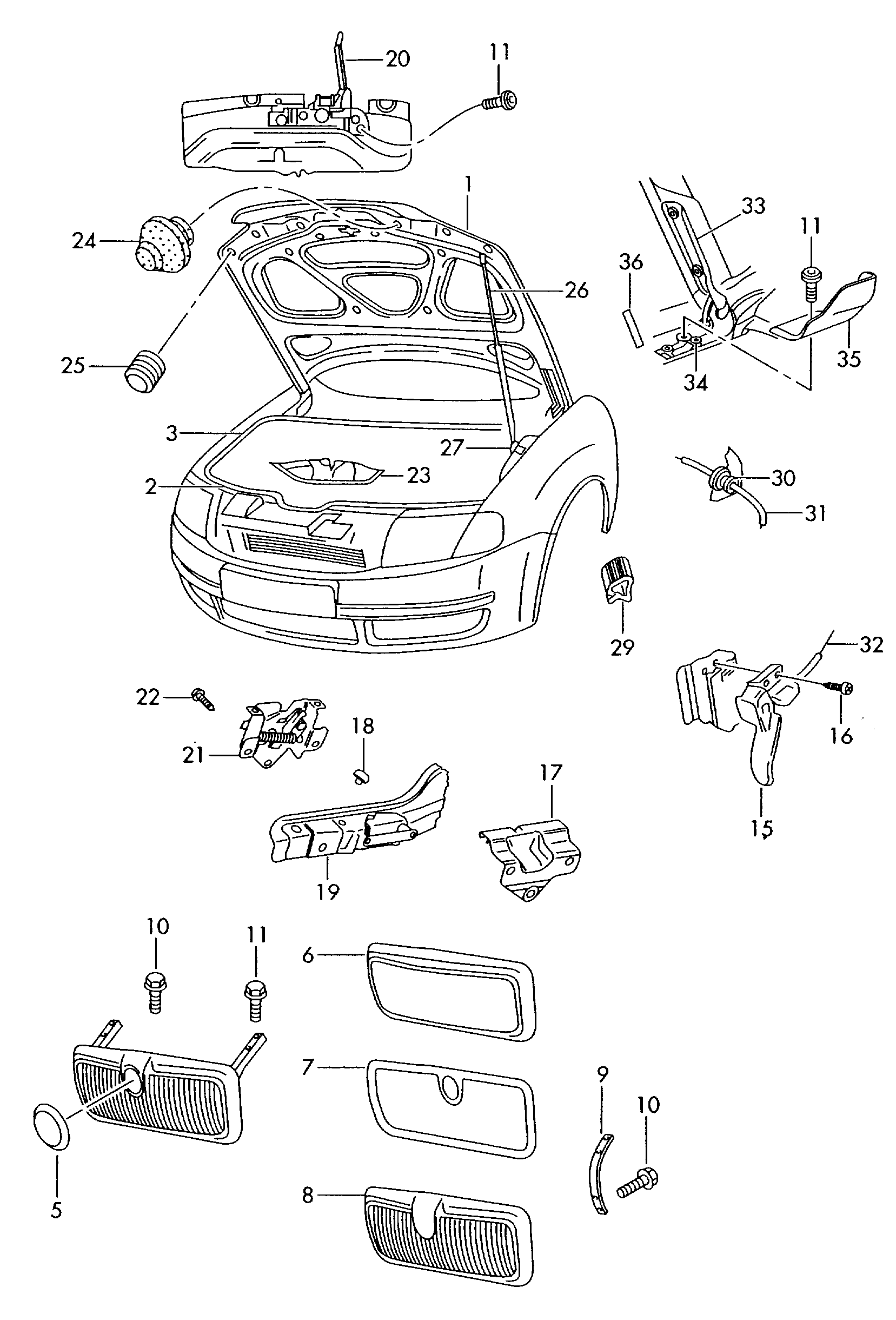 VW 3U0 823 359 - Gāzes atspere, Motora pārsegs ps1.lv