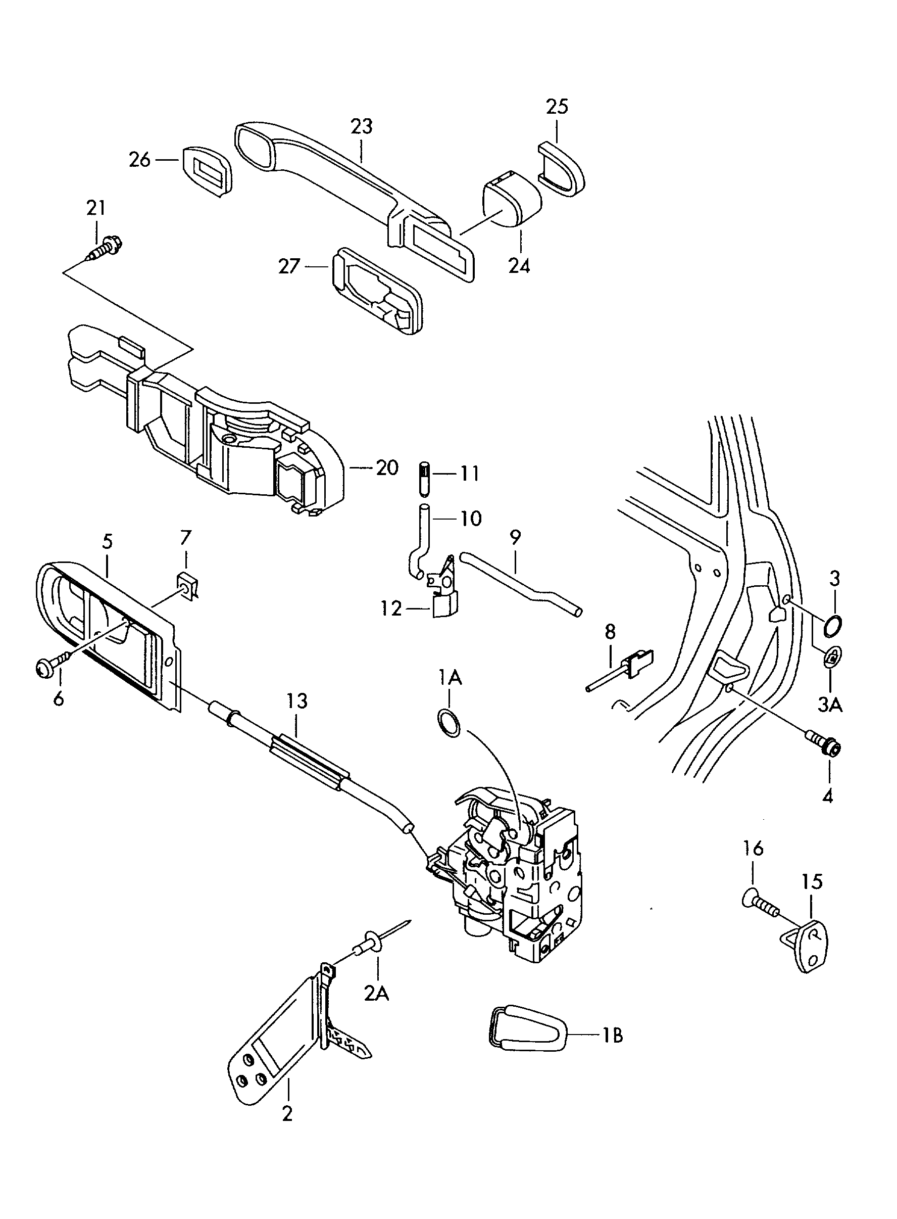 AUDI 6Y0839015A - Durvju slēdzene ps1.lv