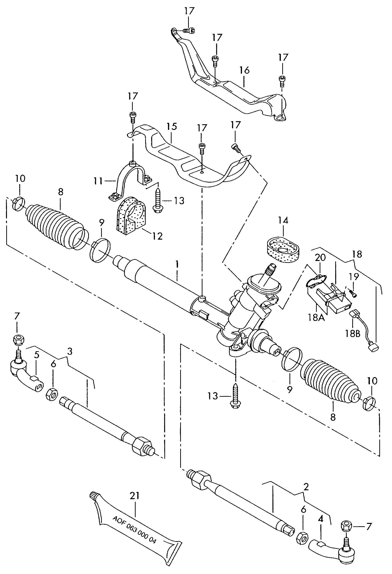 VAG 6Q0 423 804E - Stūres šķērsstiepnis ps1.lv