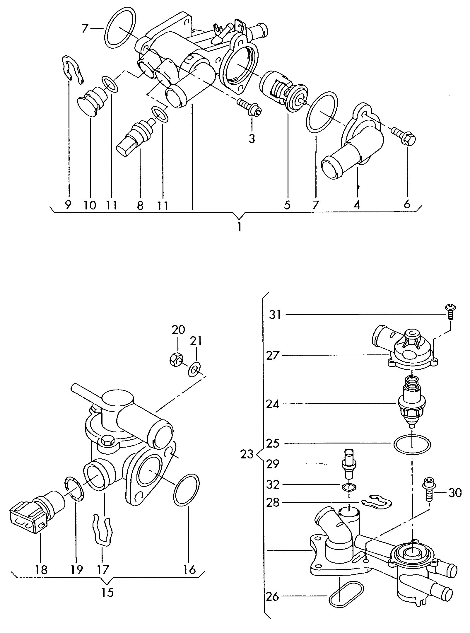 Seat 032121119J - Blīve, Termostats ps1.lv