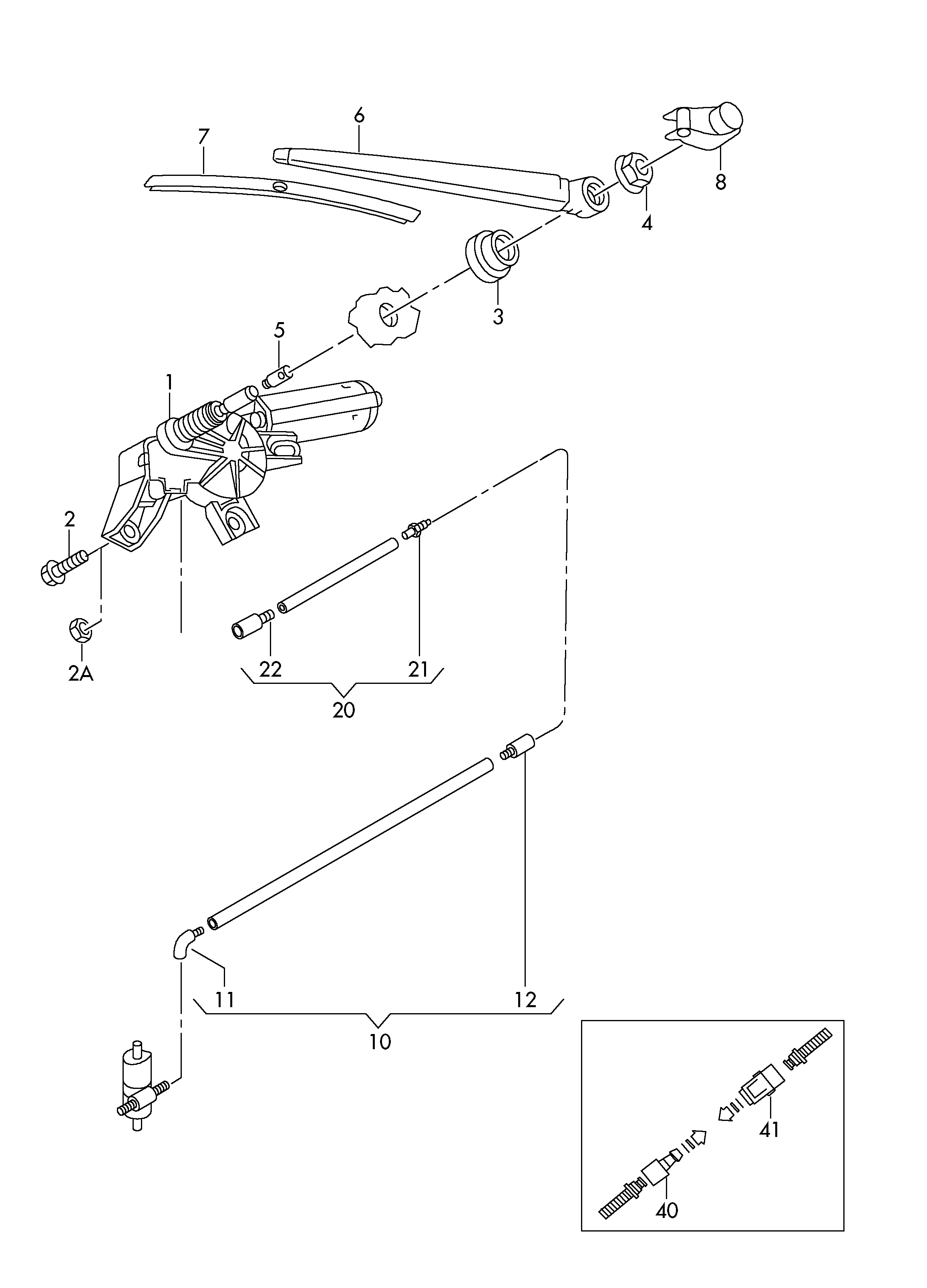 Skoda 7E0955425 - Stikla tīrītāja slotiņa ps1.lv