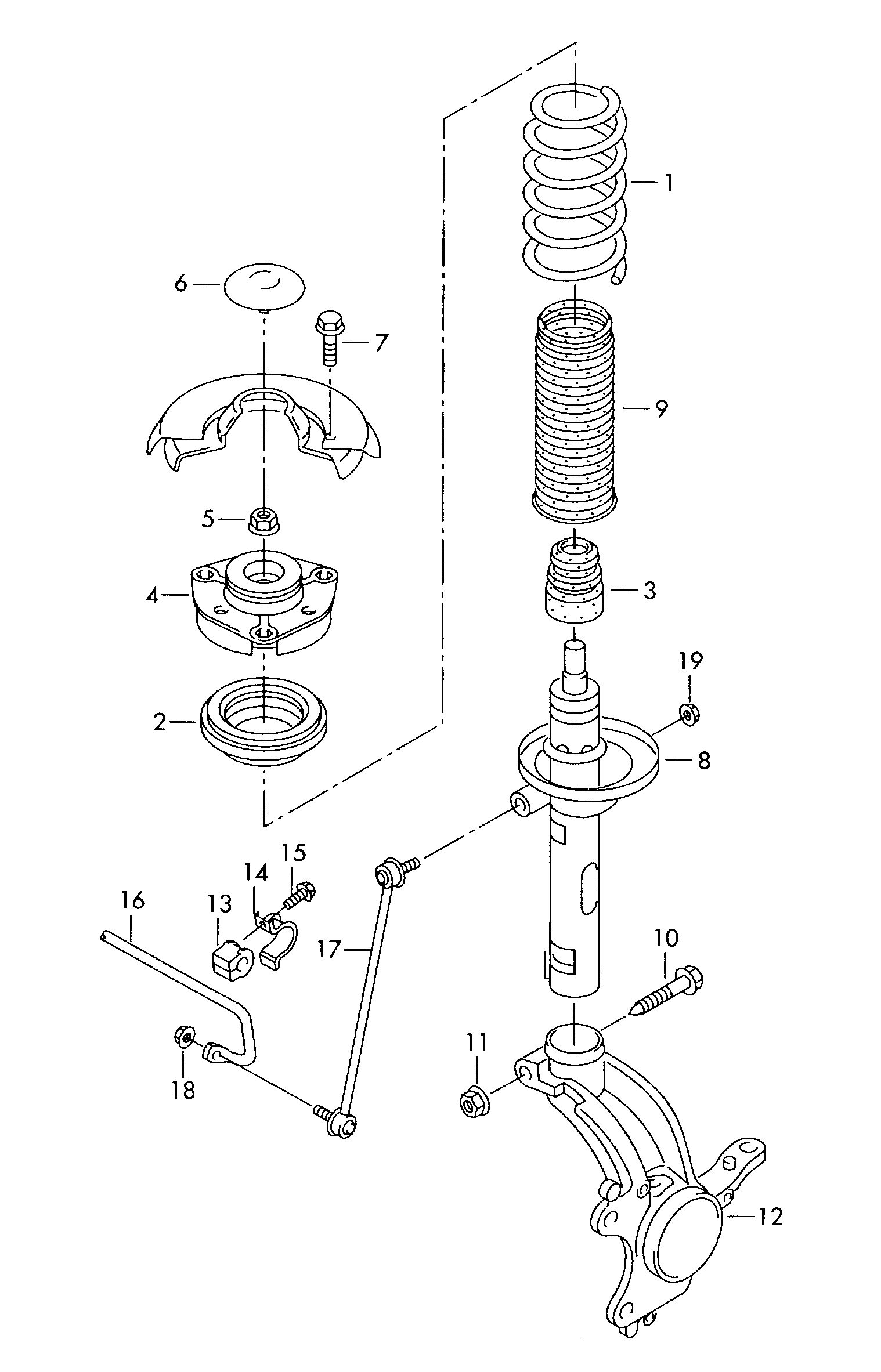 VAG 6Q0411105AE - Balstiekārtas atspere ps1.lv