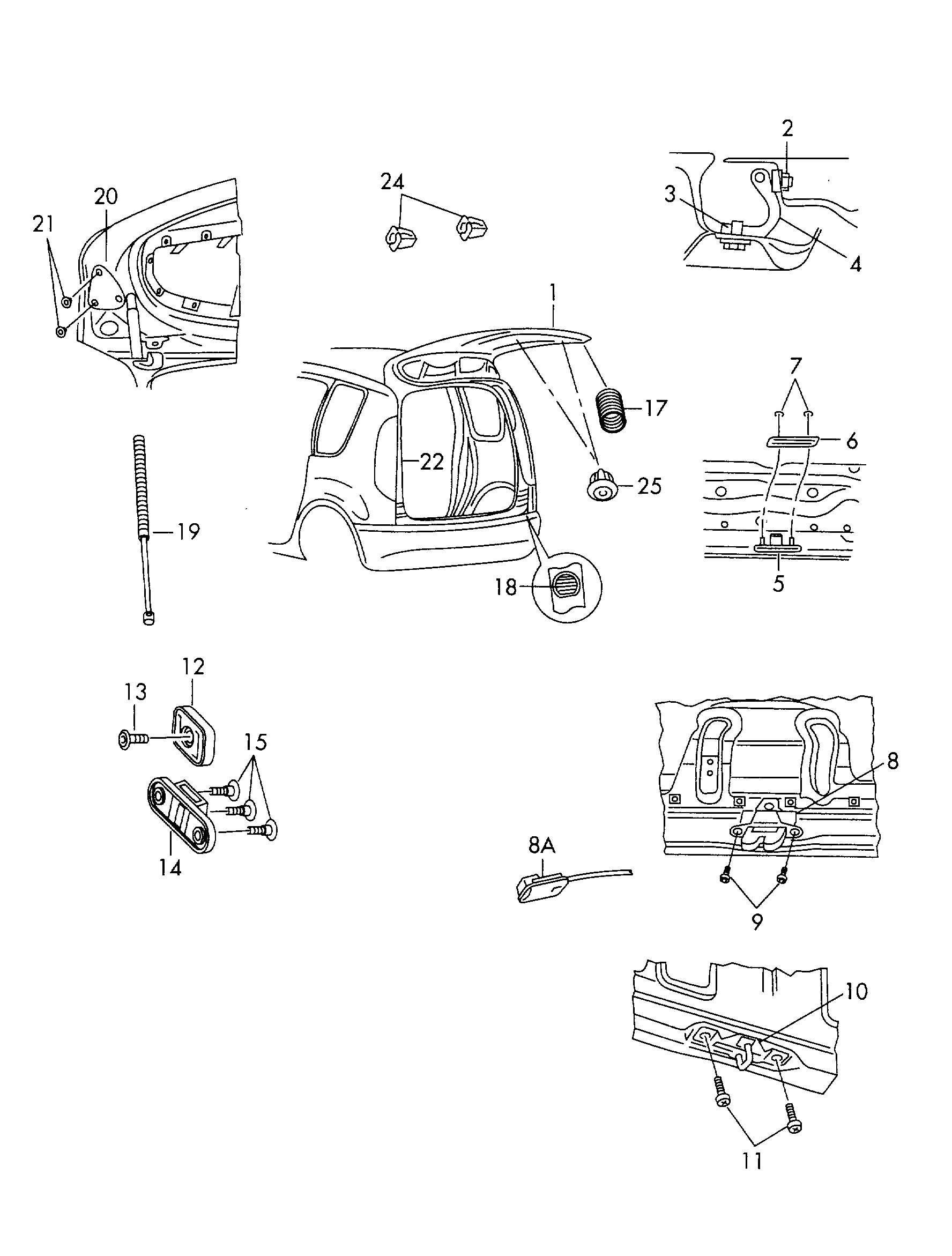 VW 5J7 827 550 - Gāzes atspere, Bagāžas / Kravas nodalījuma vāks ps1.lv