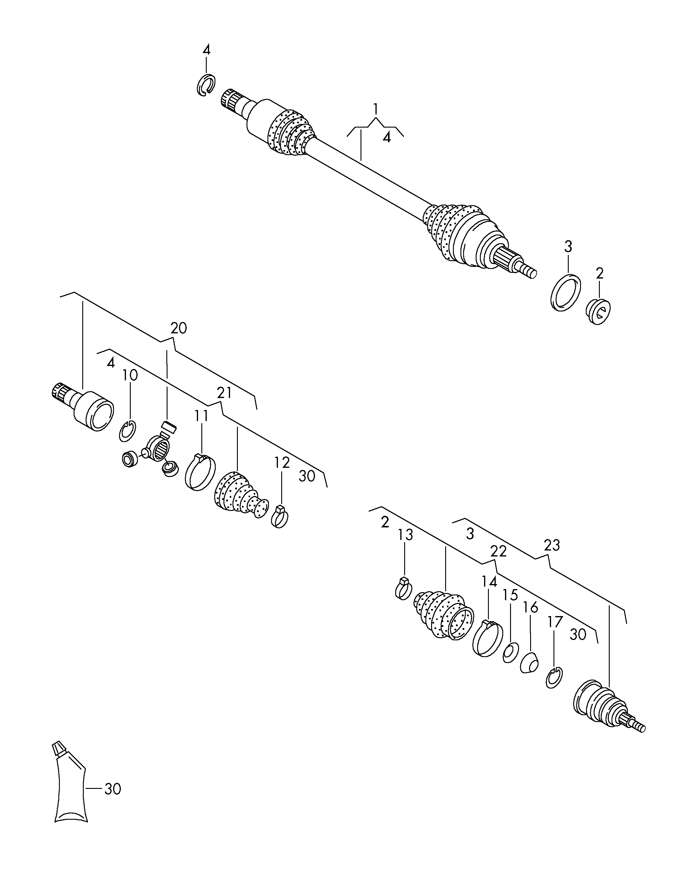 VAG 6Q0498099G - Šarnīru komplekts, Piedziņas vārpsta ps1.lv