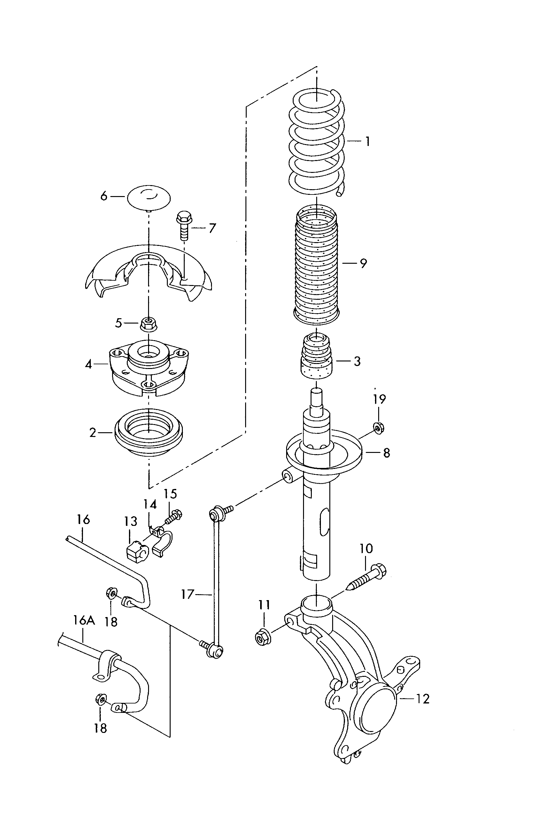 Skoda 6Q0 412 301 - Gājiena ierobežotājs, Atsperojums ps1.lv