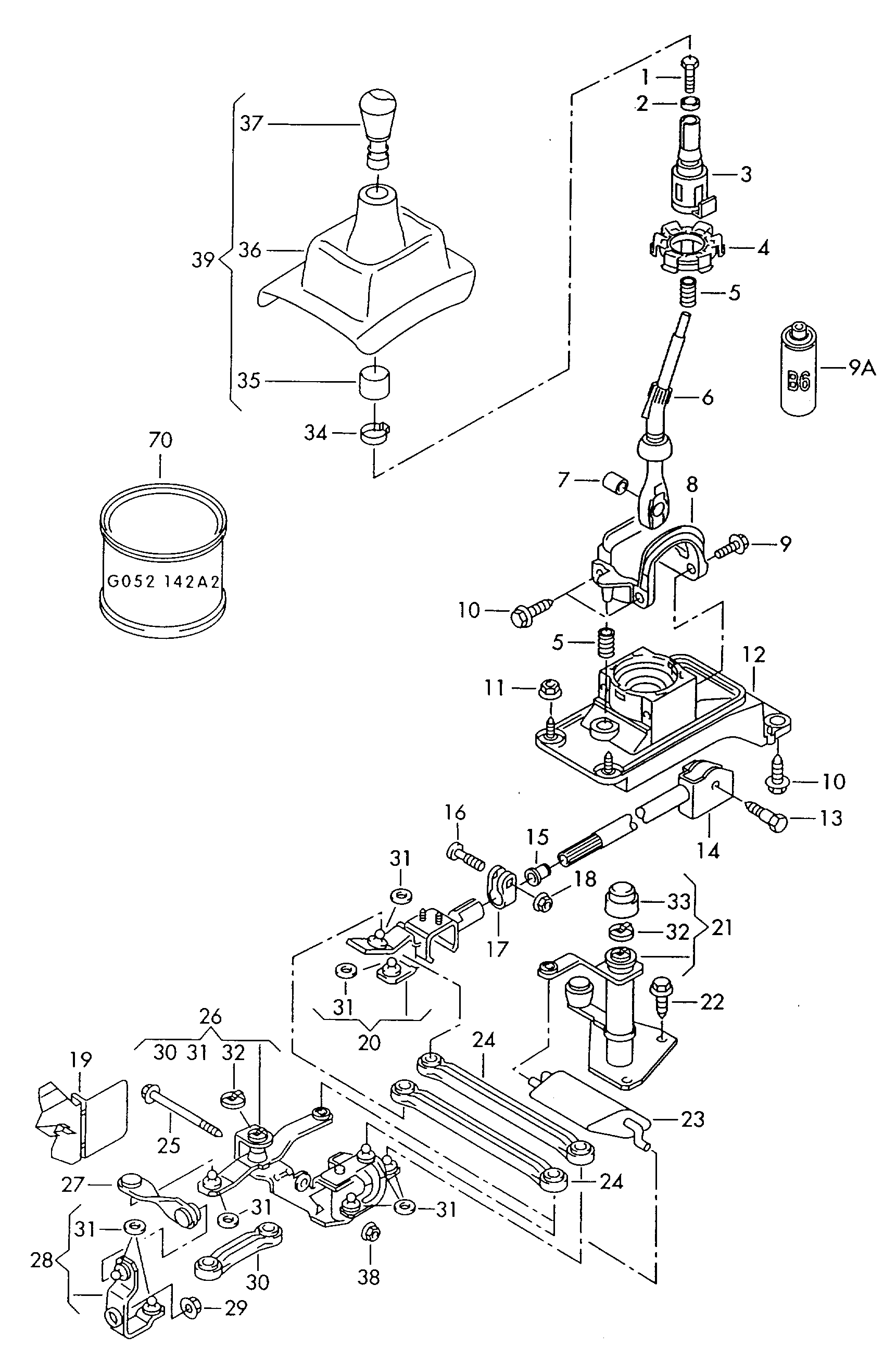 VW 1J0 711 183 D - Pārnesumu pārslēgšanas dakšas štoks ps1.lv