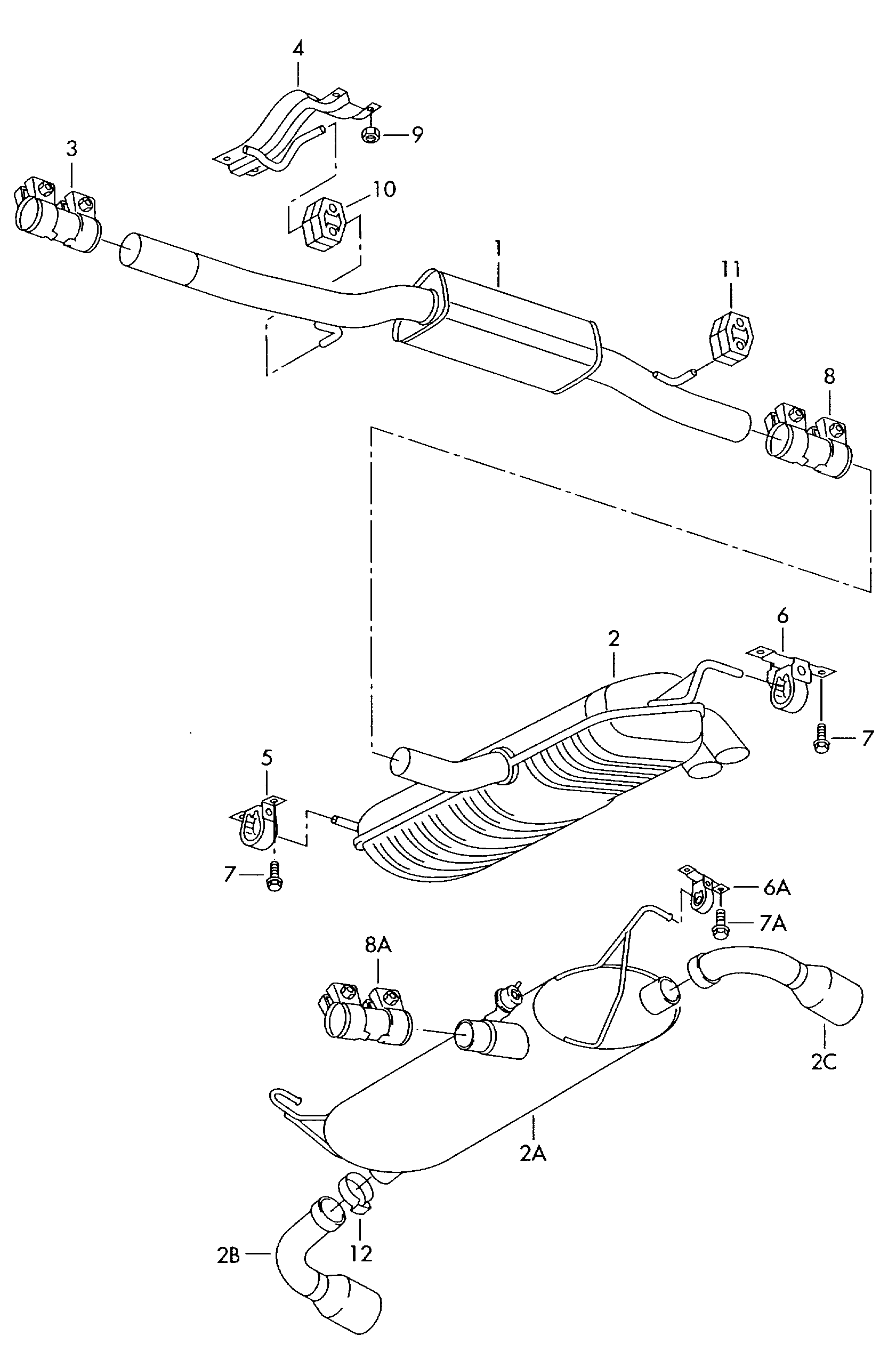 AUDI 1J0 253 144 J - Kronšteins, Trokšņa slāpētājs ps1.lv