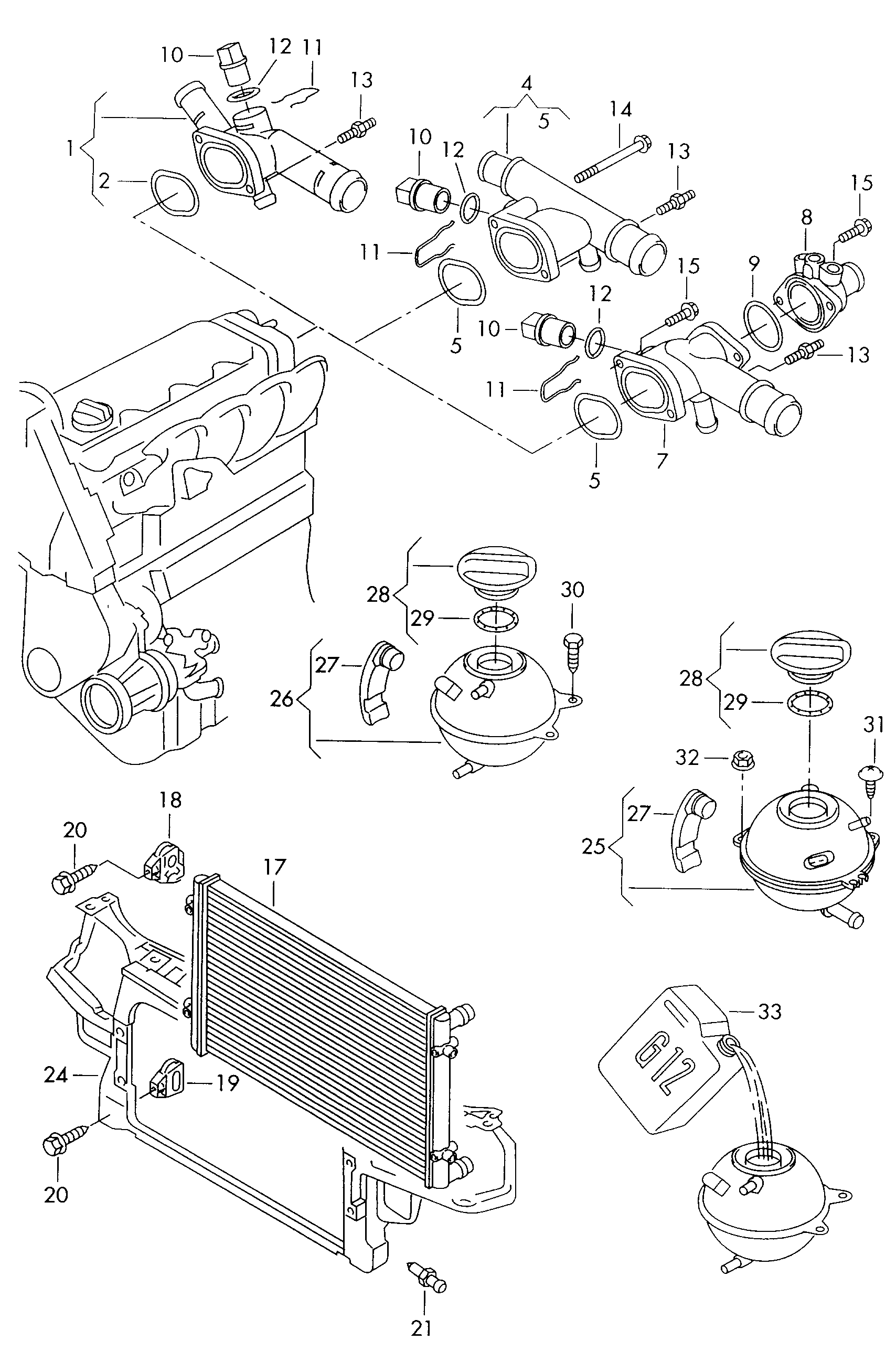 VAG 1J0 121 253 AT - Radiators, Motora dzesēšanas sistēma ps1.lv