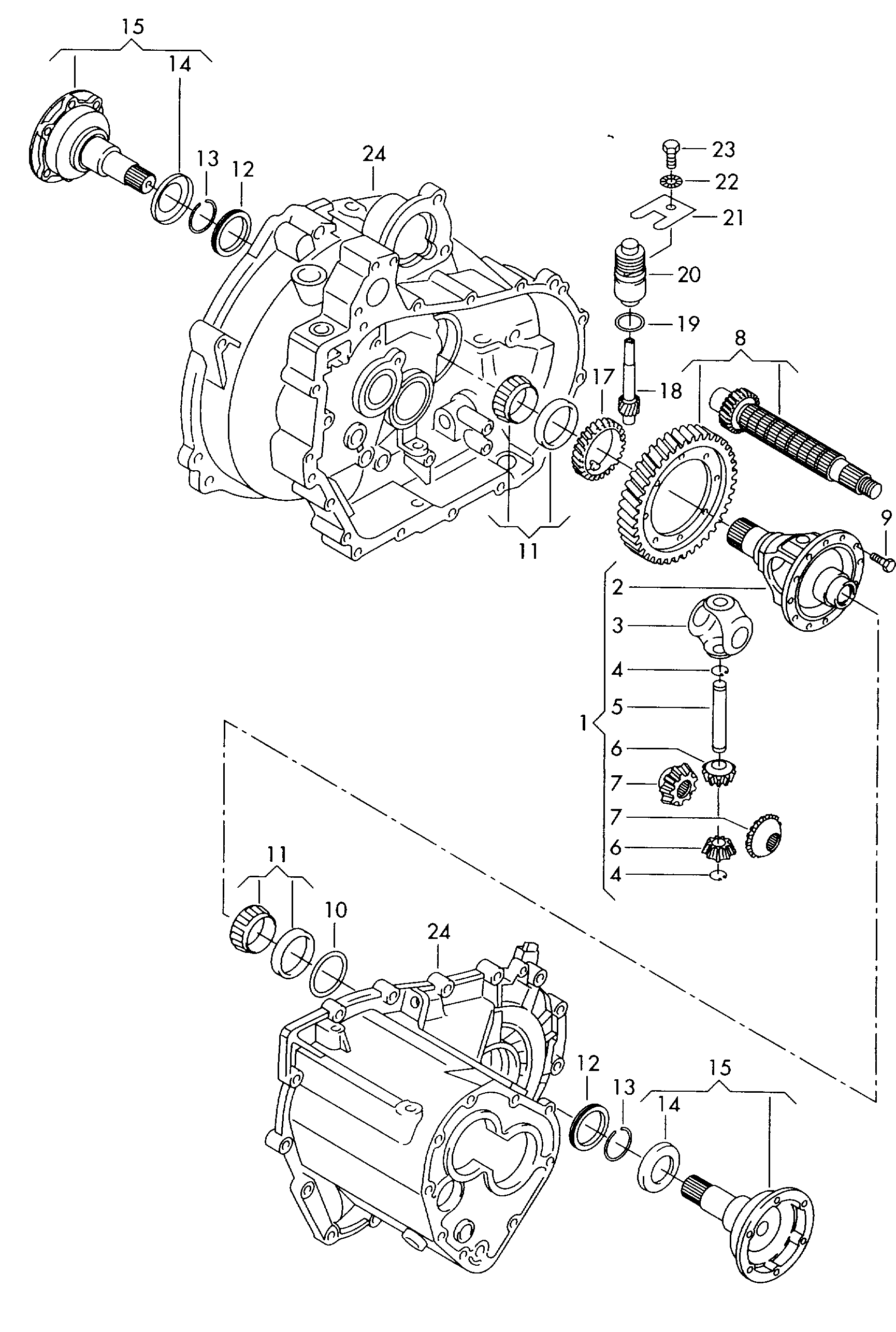 Skoda 002301227E - Vārpstas blīvgredzens, Mehāniskā pārnesumkārba ps1.lv